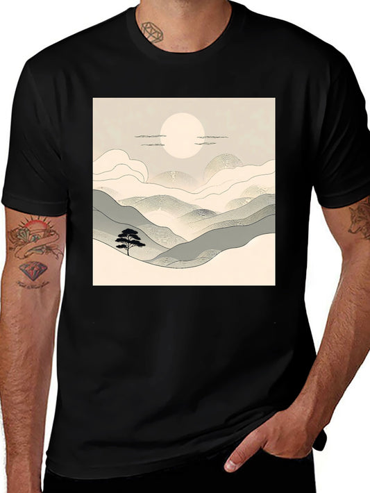 Zen Landscape T-Shirt - Minimalist Design