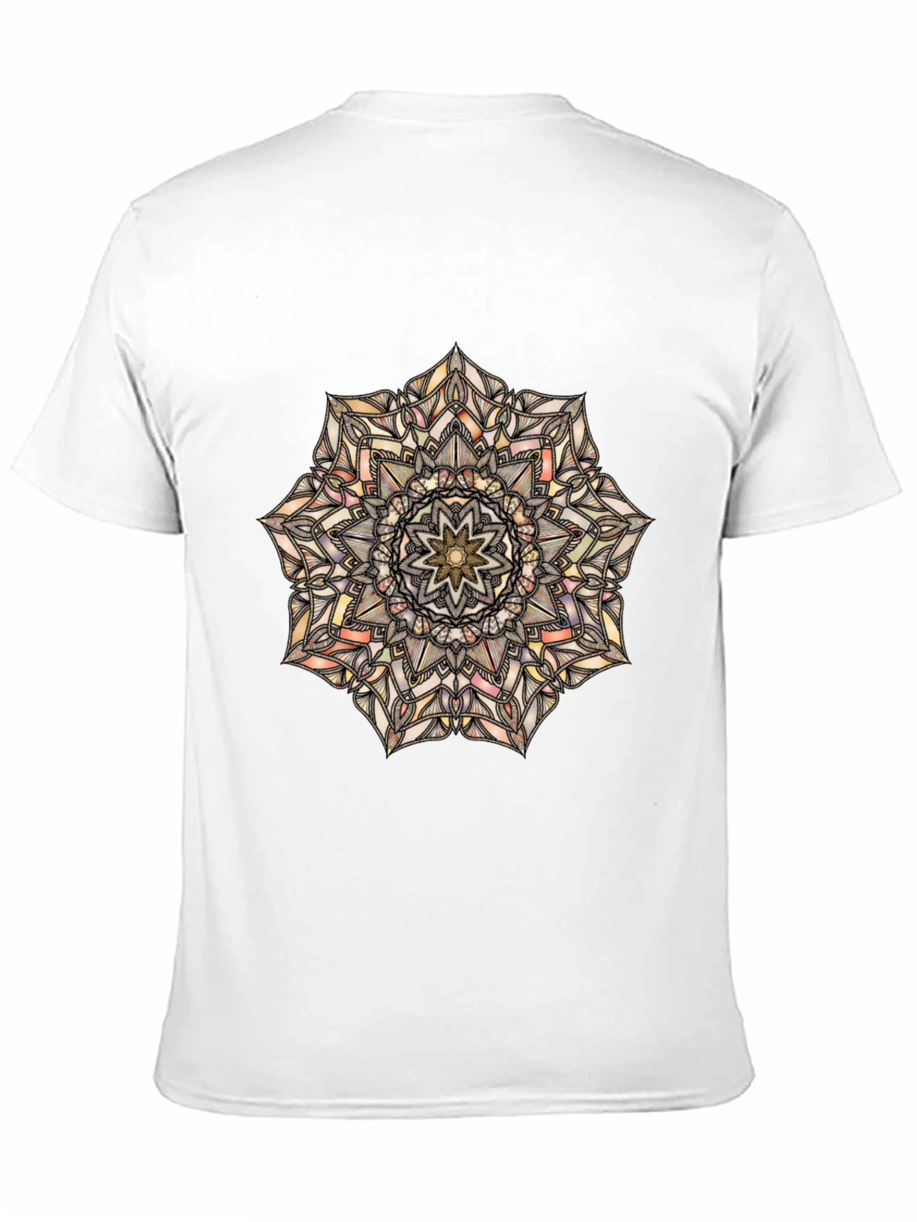 Mandala Print Black T-Shirt