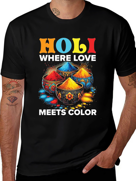 Holi Where Love Meets Color T-Shirt