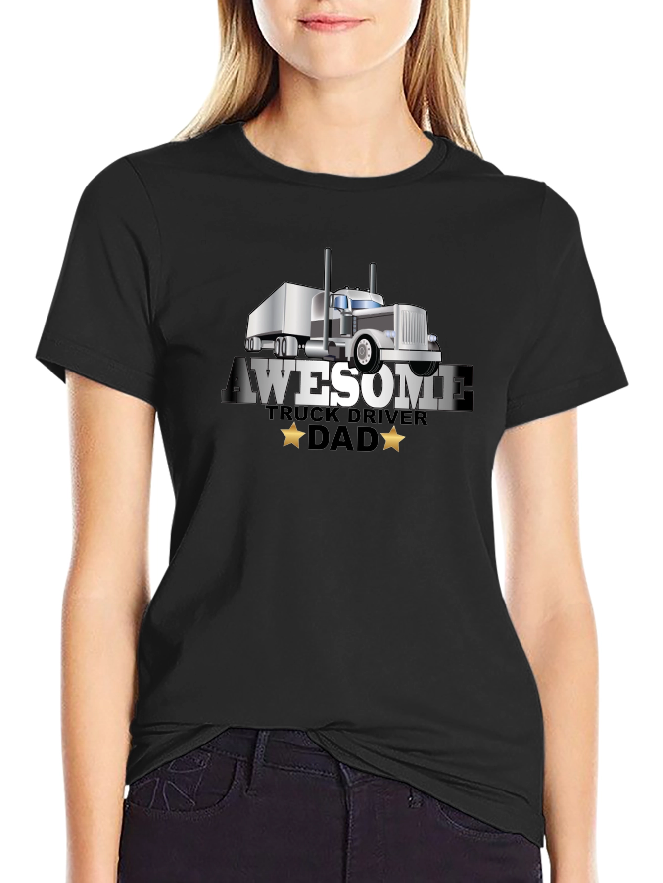 Awesome Truck Driver Dad T-Shirt