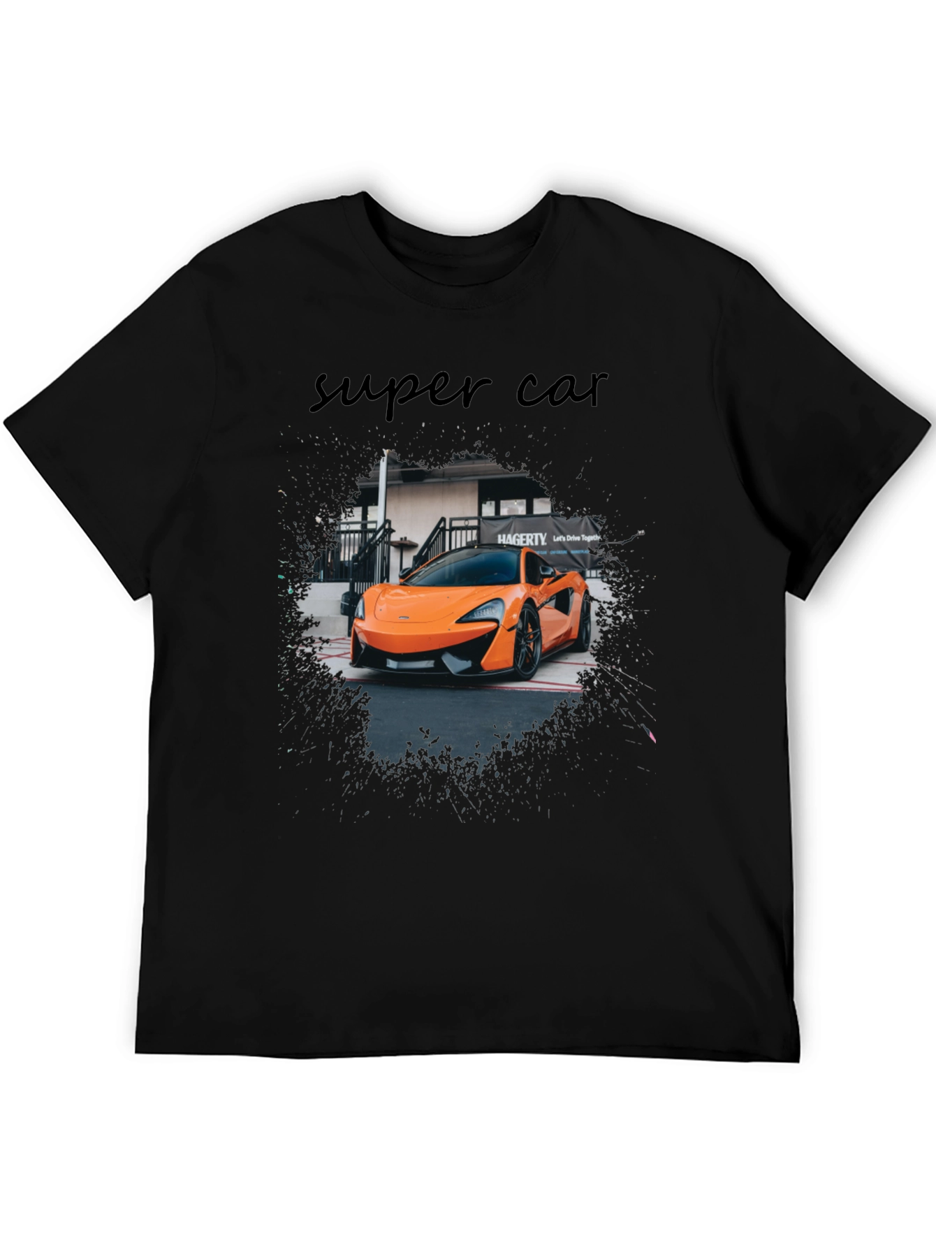 Super Car Graphic Tee - Mens Black T-Shirt