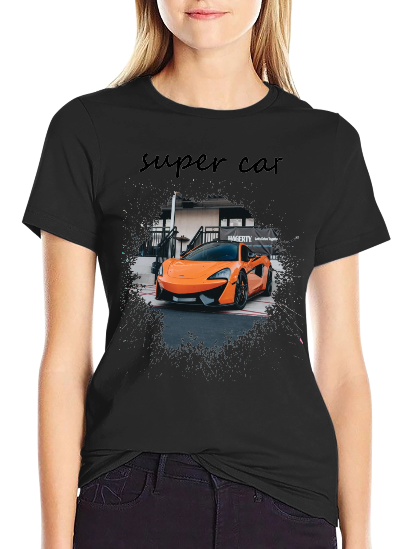 Super Car Graphic Tee - Mens Black T-Shirt