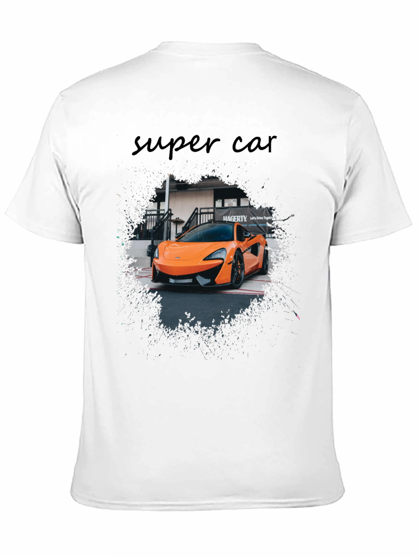 Super Car Graphic Tee - Mens Black T-Shirt