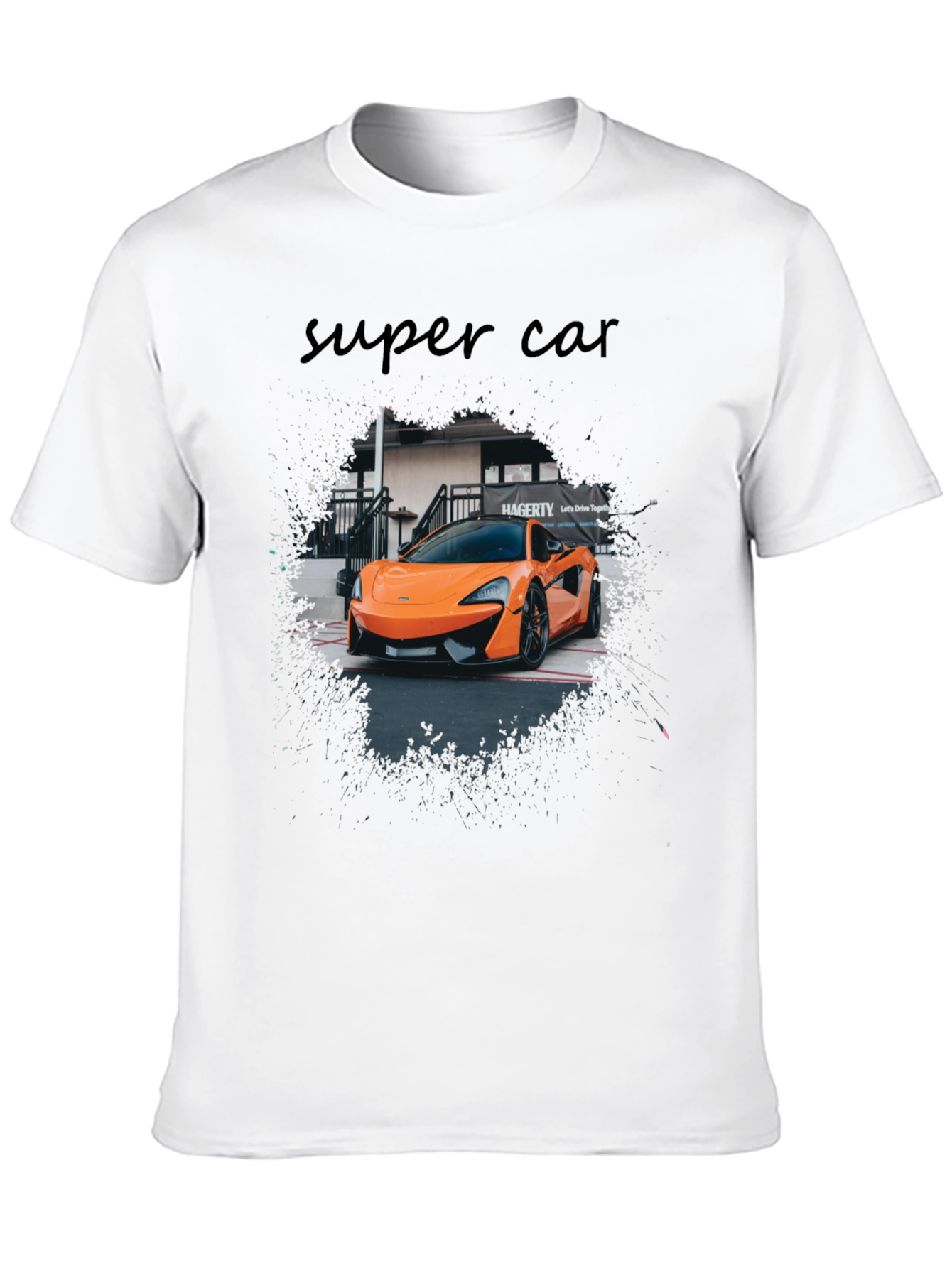 Super Car Graphic Tee - Mens Black T-Shirt