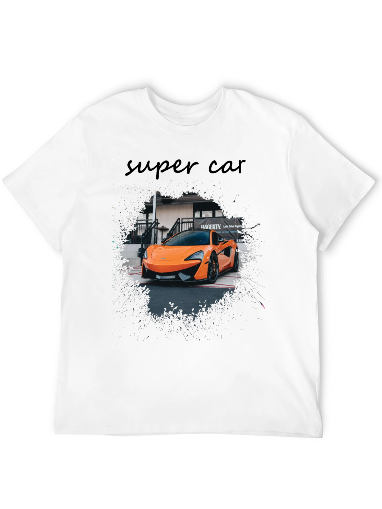 Super Car Graphic Tee - Mens Black T-Shirt