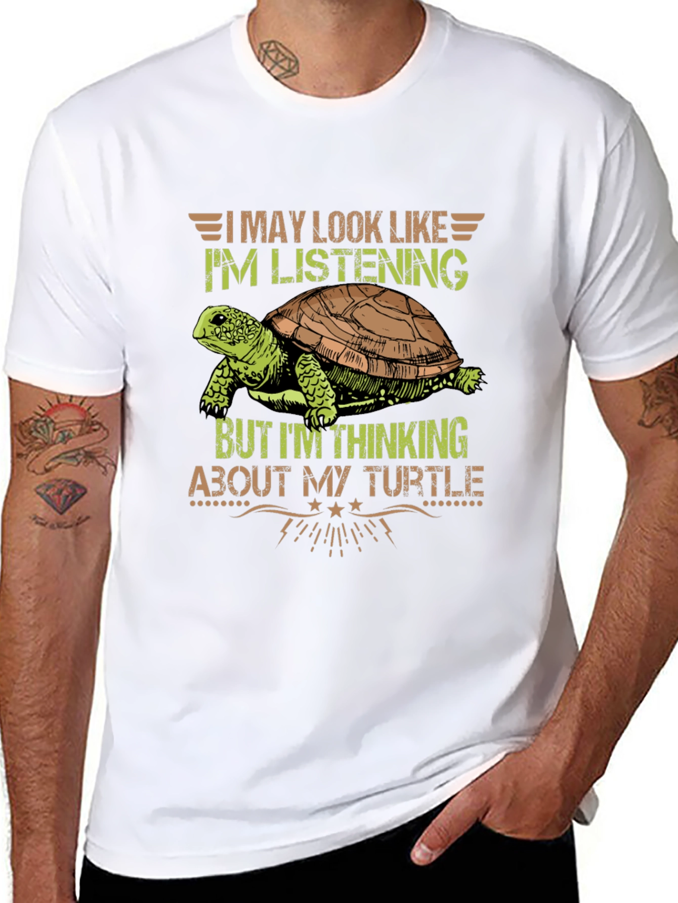 Thinking About My Turtle Graphic Tee