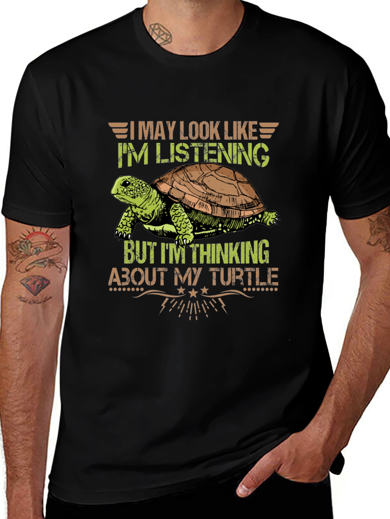 Thinking About My Turtle Graphic Tee