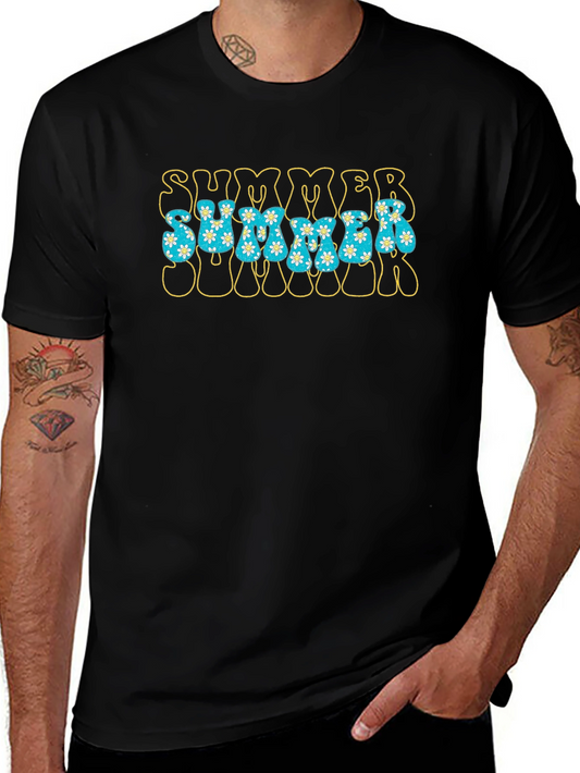 Retro Summer Floral Graphic T-Shirt