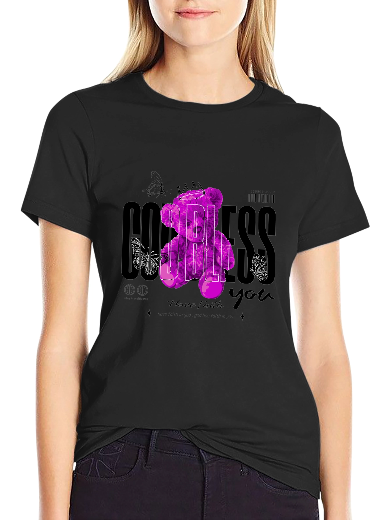 Bless You Graphic Print Tee
