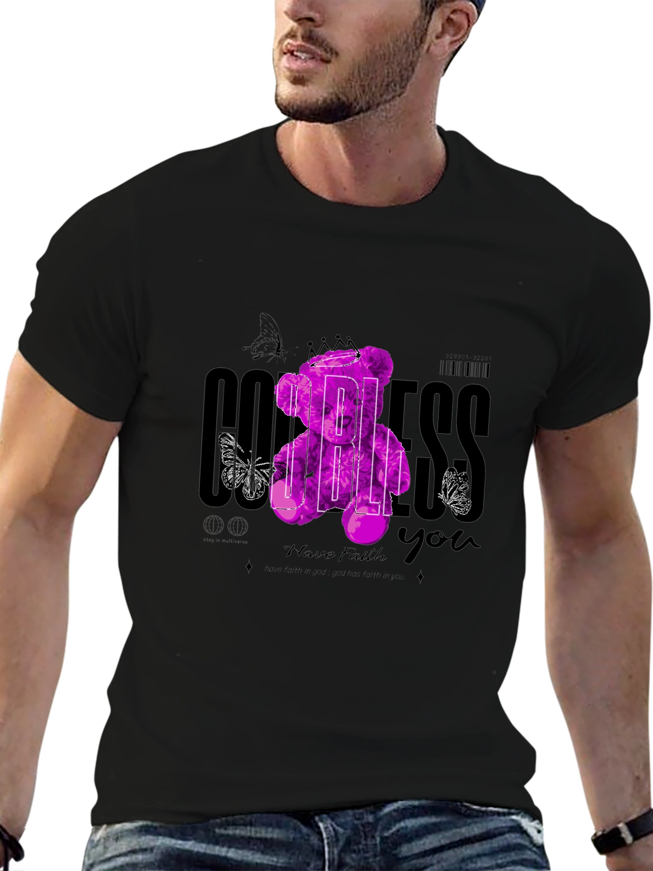 Bless You Graphic Print Tee