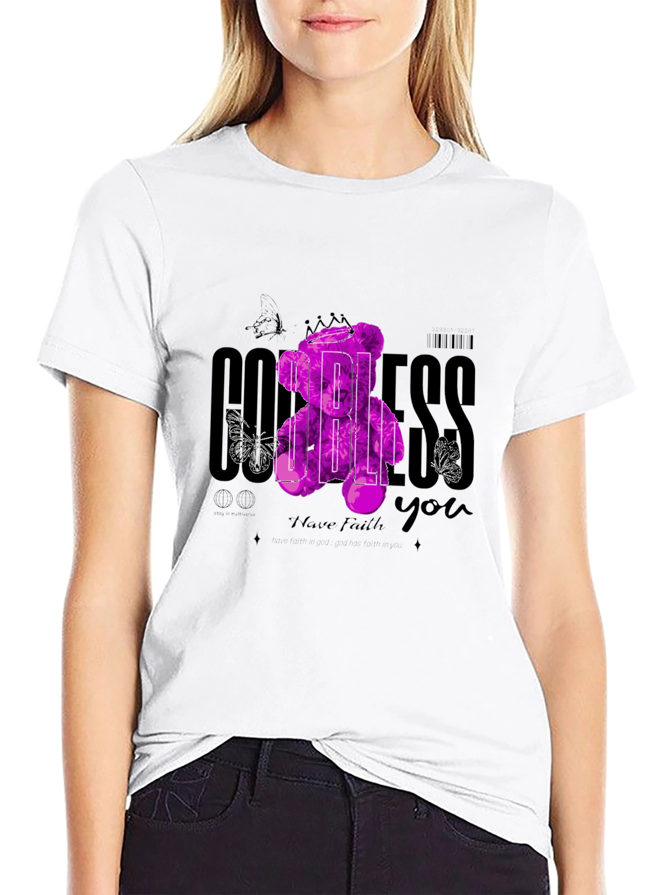 Bless You Graphic Print Tee