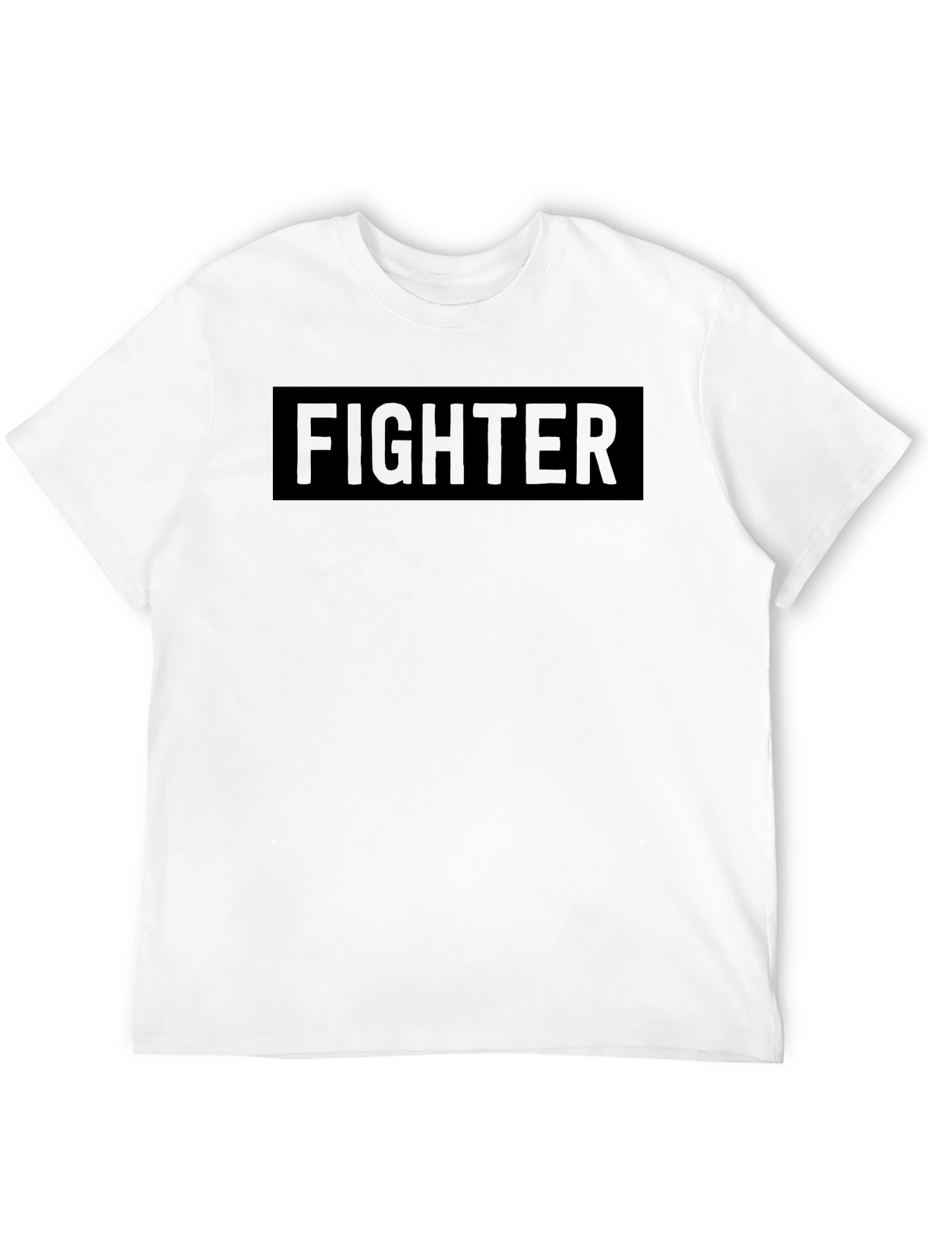 Fighter Graphic Tee - Black Crew Neck