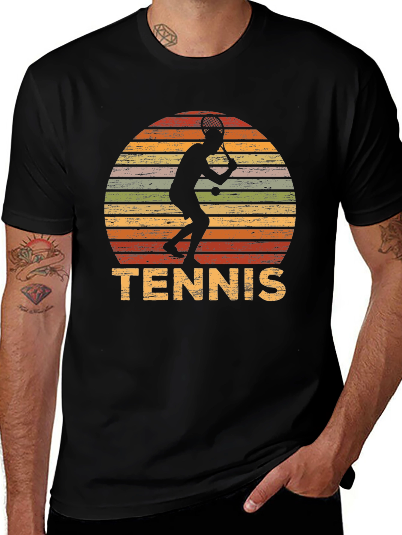 Tennis Sunset Graphic T-Shirt