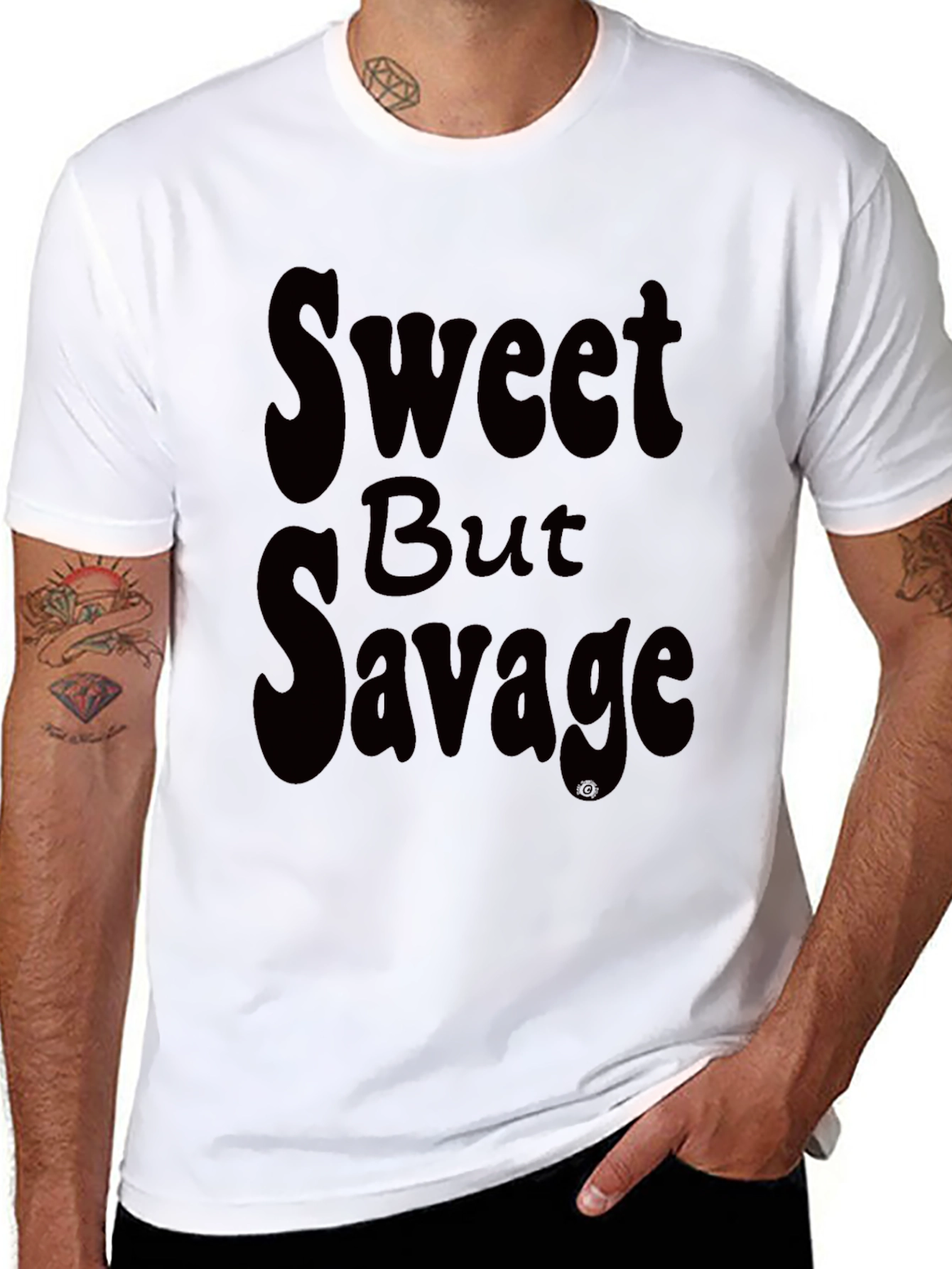 Sweet But Savage T-Shirt - Black Graphic Tee