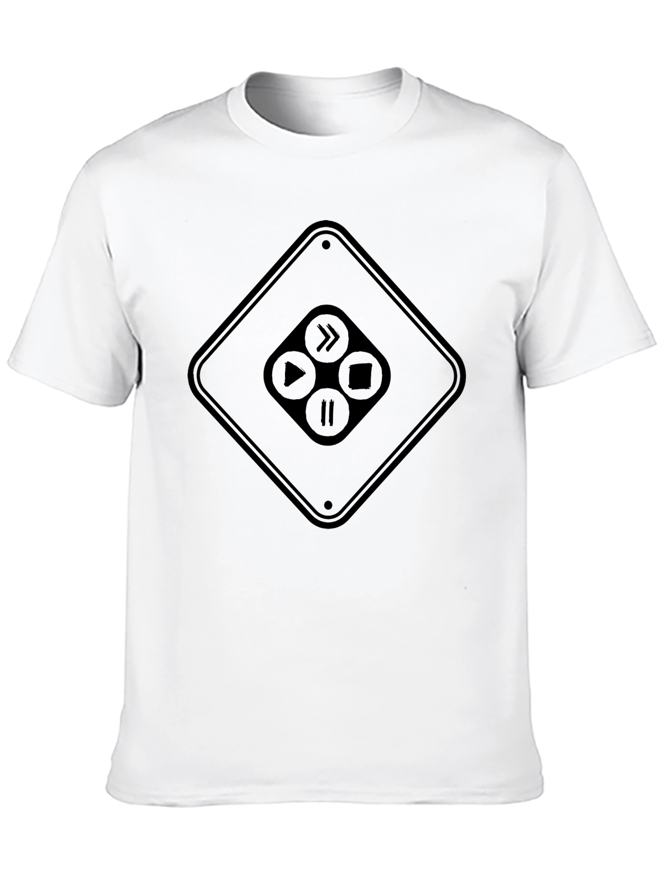 Retro Gamepad T-Shirt - Black Casual Tee
