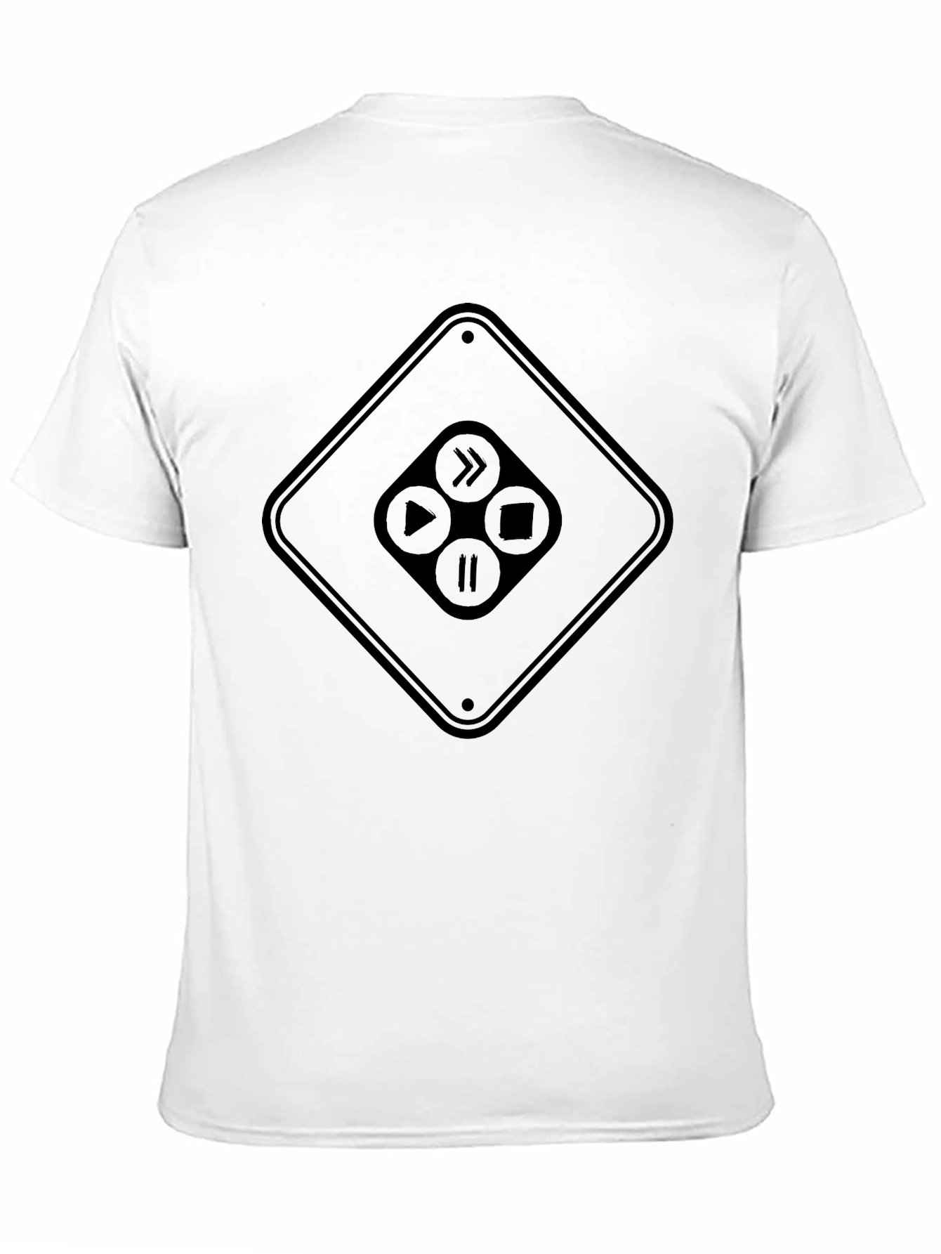 Retro Gamepad T-Shirt - Black Casual Tee