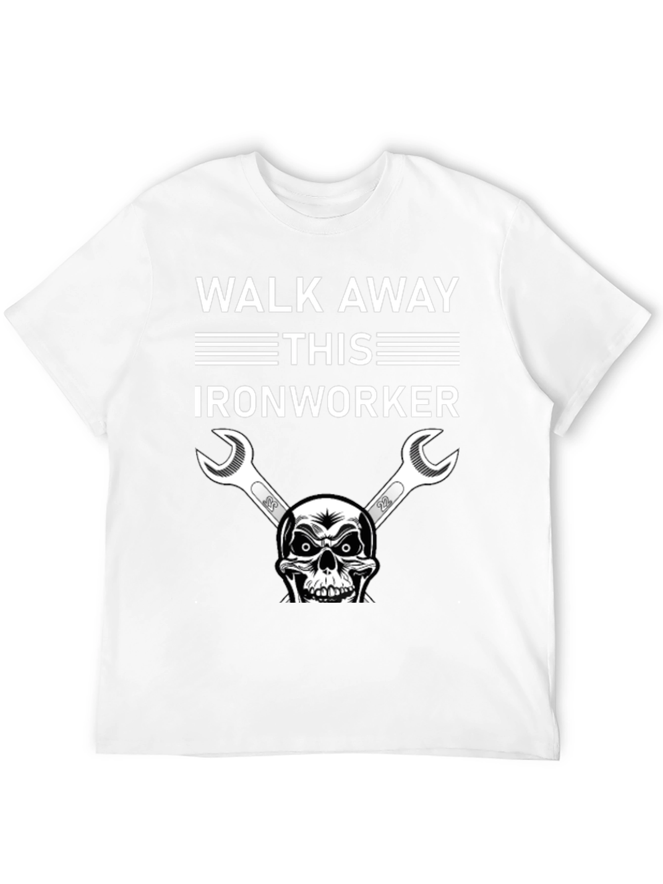 Walk Away Ironworker Skull Graphic T-Shirt