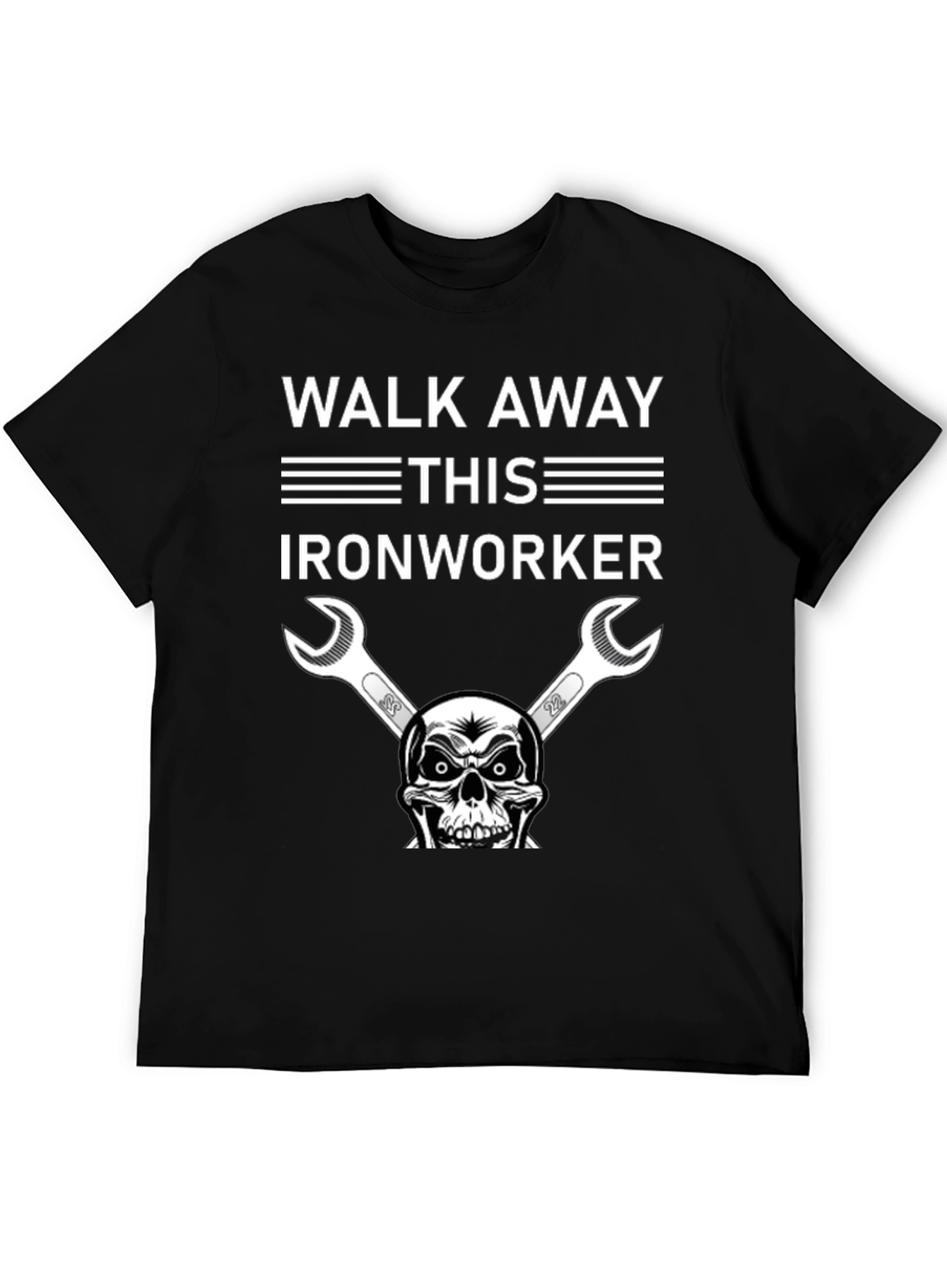 Walk Away Ironworker Skull Graphic T-Shirt