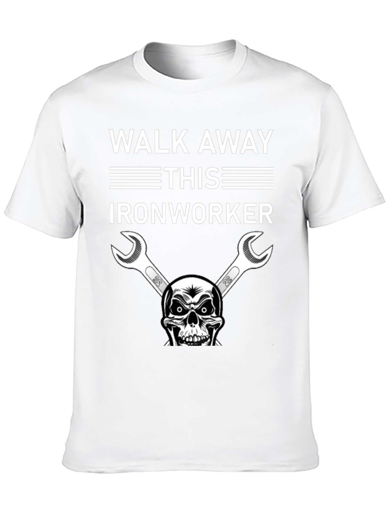 Walk Away Ironworker Skull Graphic T-Shirt