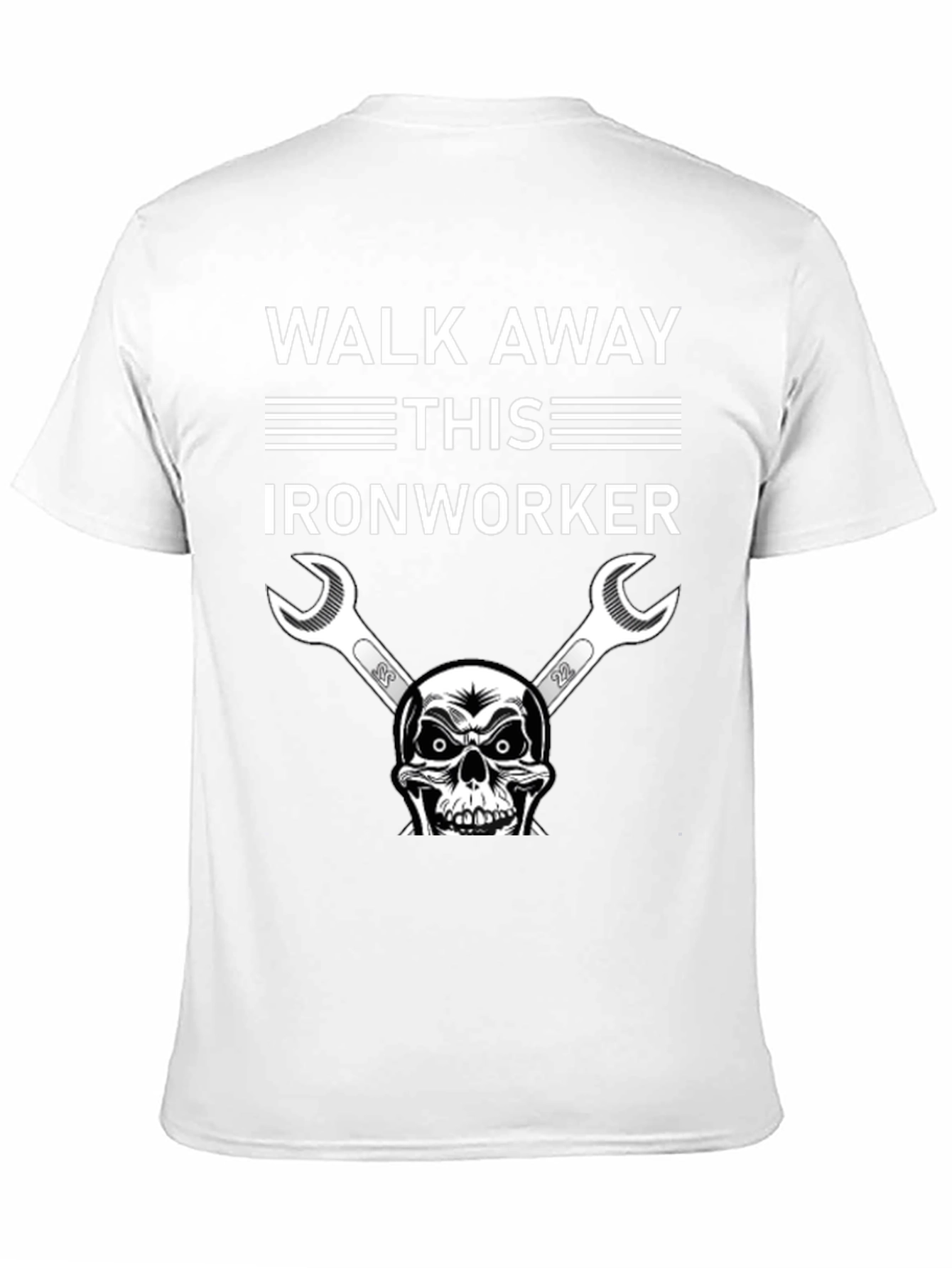 Walk Away Ironworker Skull Graphic T-Shirt