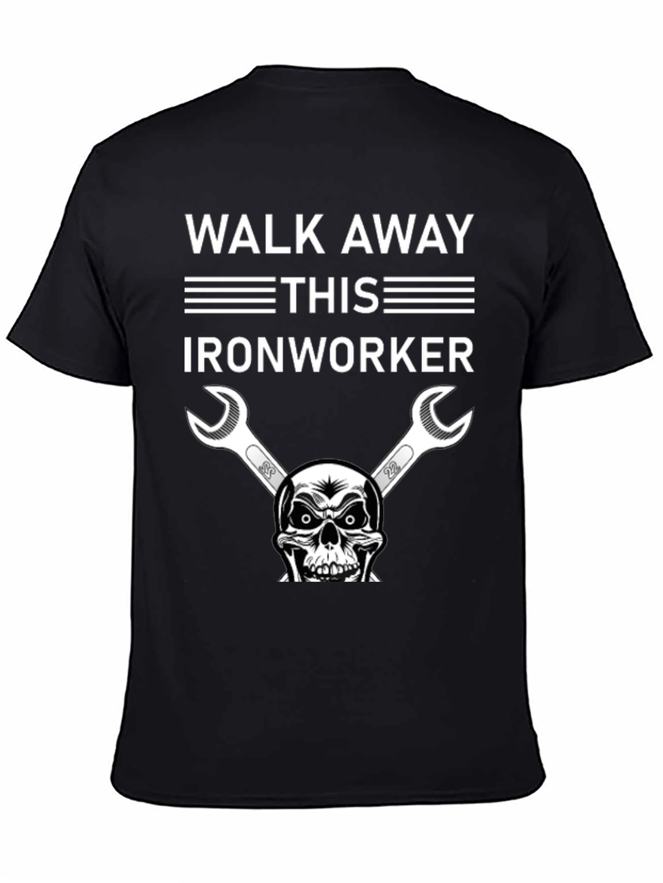 Walk Away Ironworker Skull Graphic T-Shirt