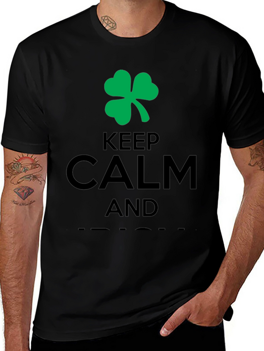 Keep Calm and Shamrock Tee - St. Patricks Day Shirt