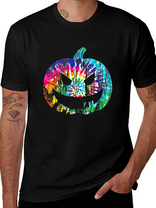 Tie Dye Pumpkin Halloween T-Shirt