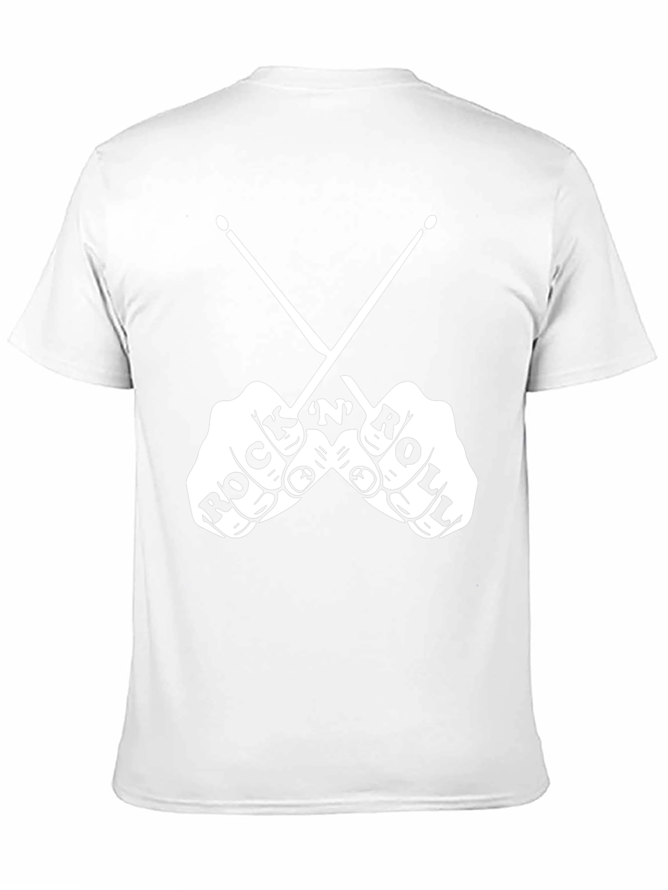 Rock and Roll Drummer Graphic Tee - Black