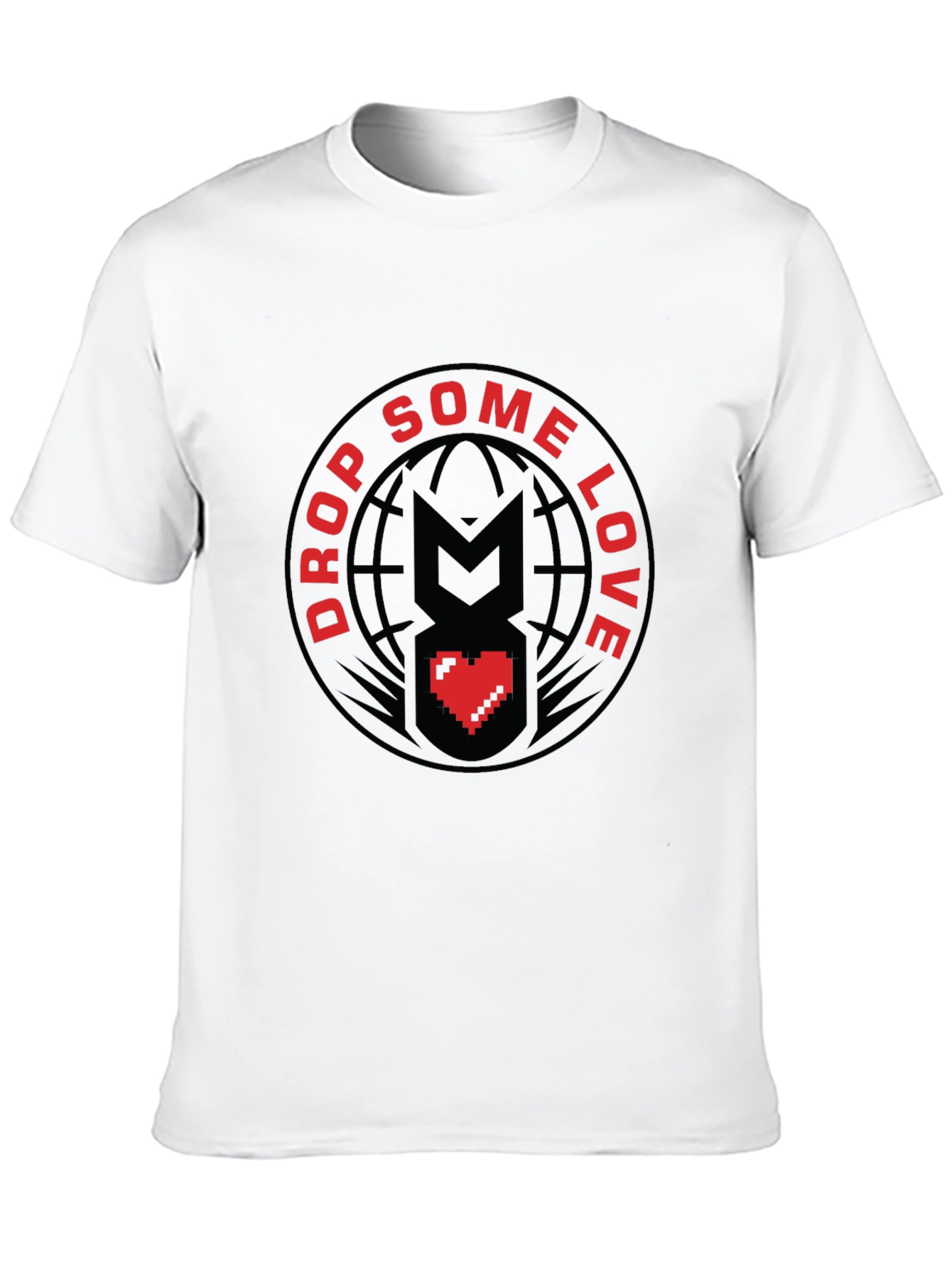 Drop Some Love Black T-Shirt - Graphic Tee