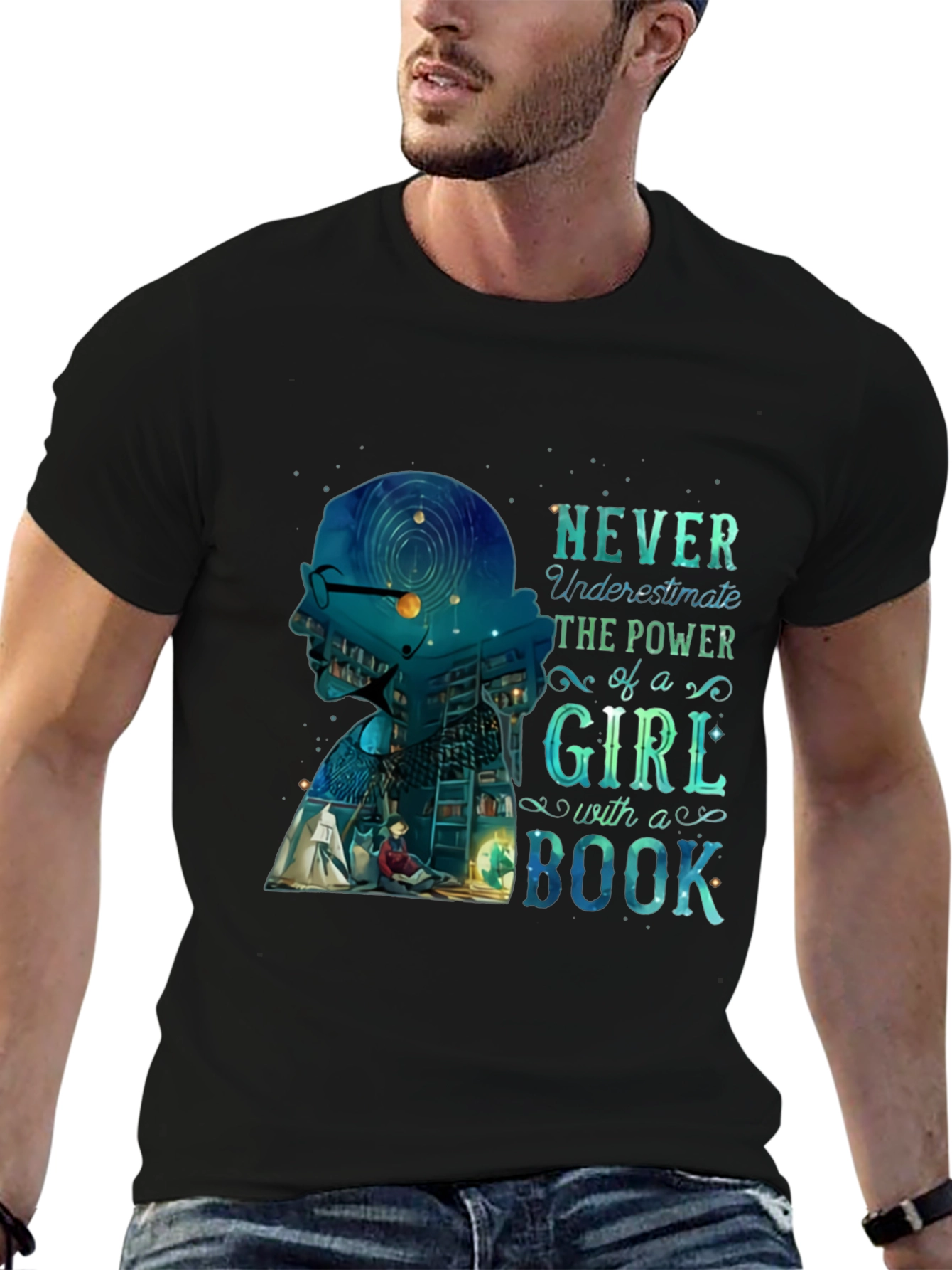 Empowered Girl Bookworm Graphic Tee