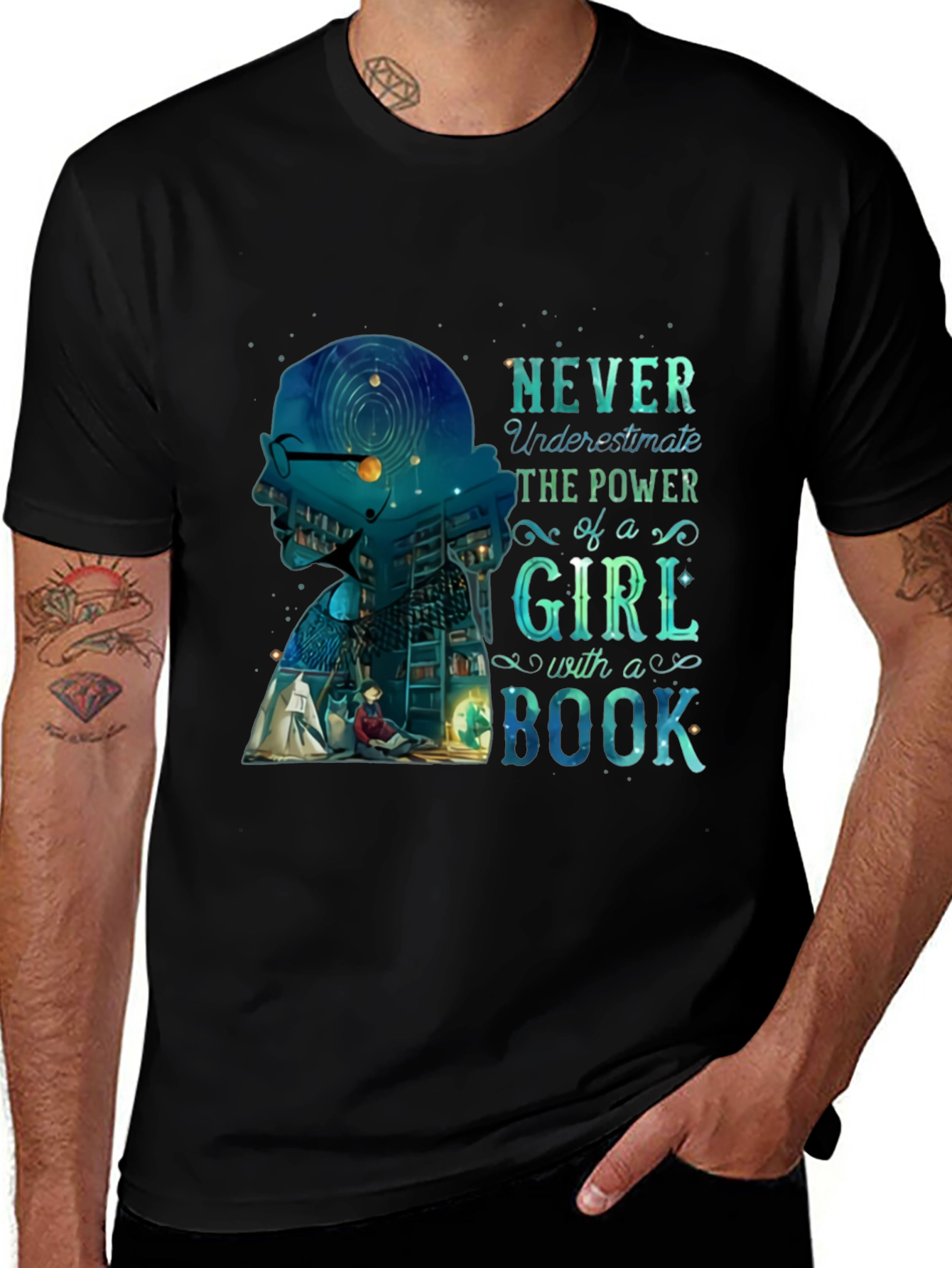 Empowered Girl Bookworm Graphic Tee