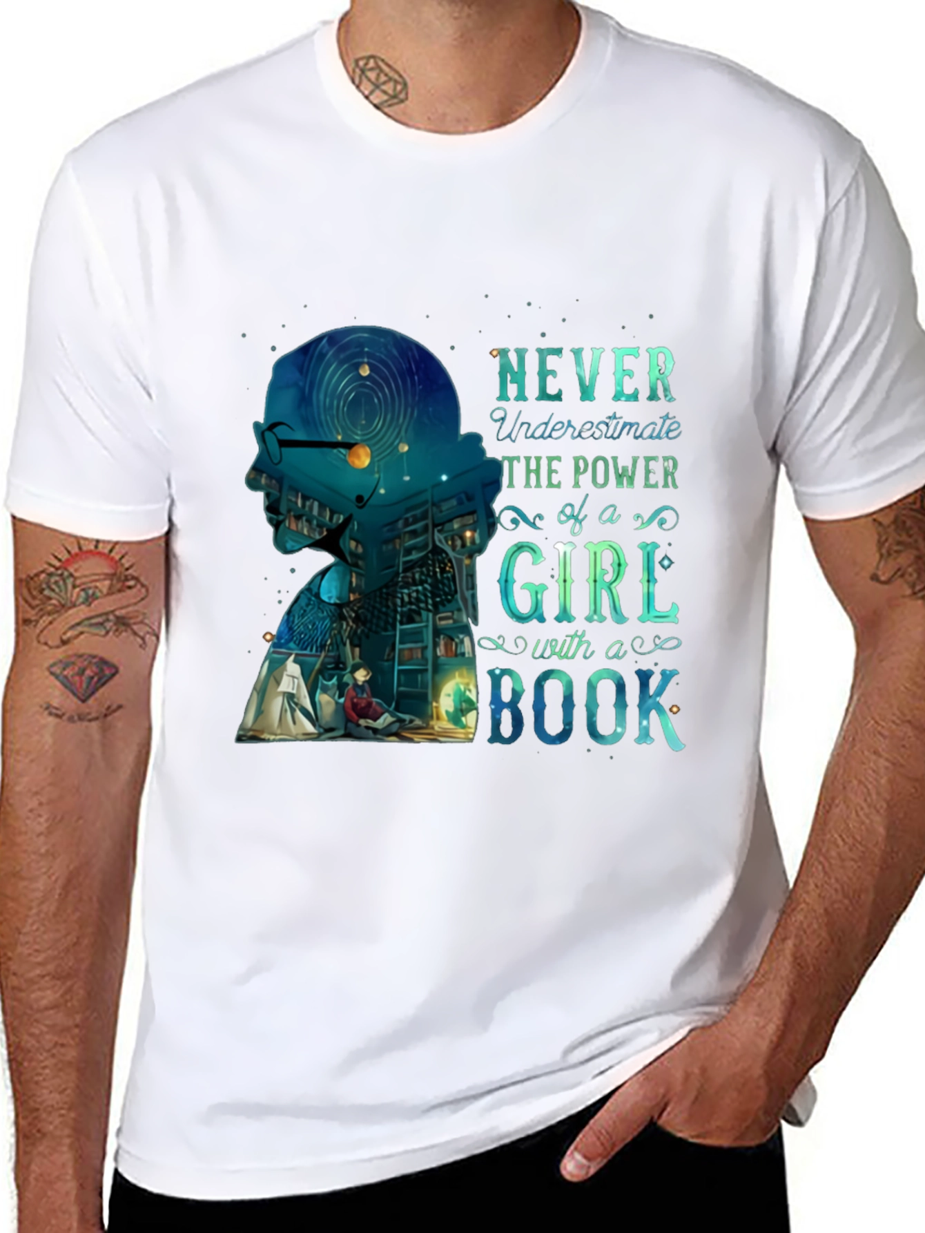 Empowered Girl Bookworm Graphic Tee