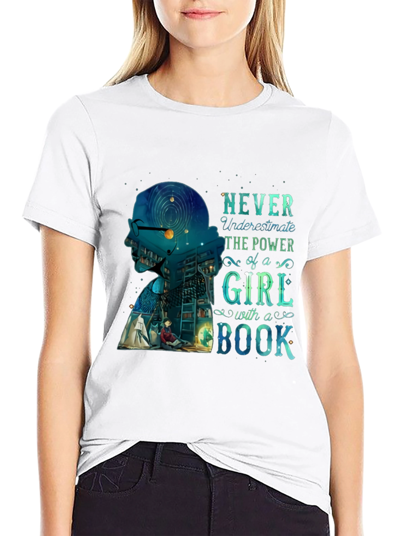 Empowered Girl Bookworm Graphic Tee