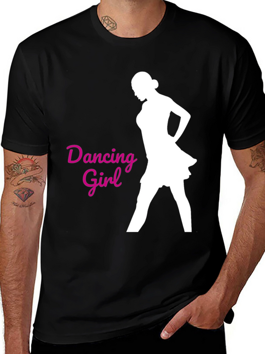 Dancing Girl Graphic Tee - Black