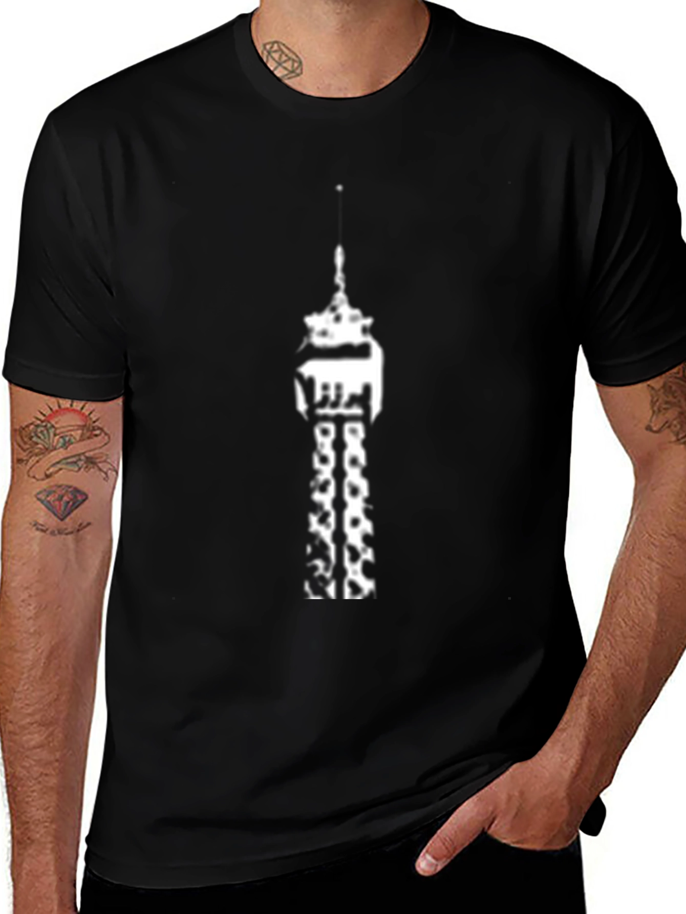 Tower Graphic Black T-Shirt