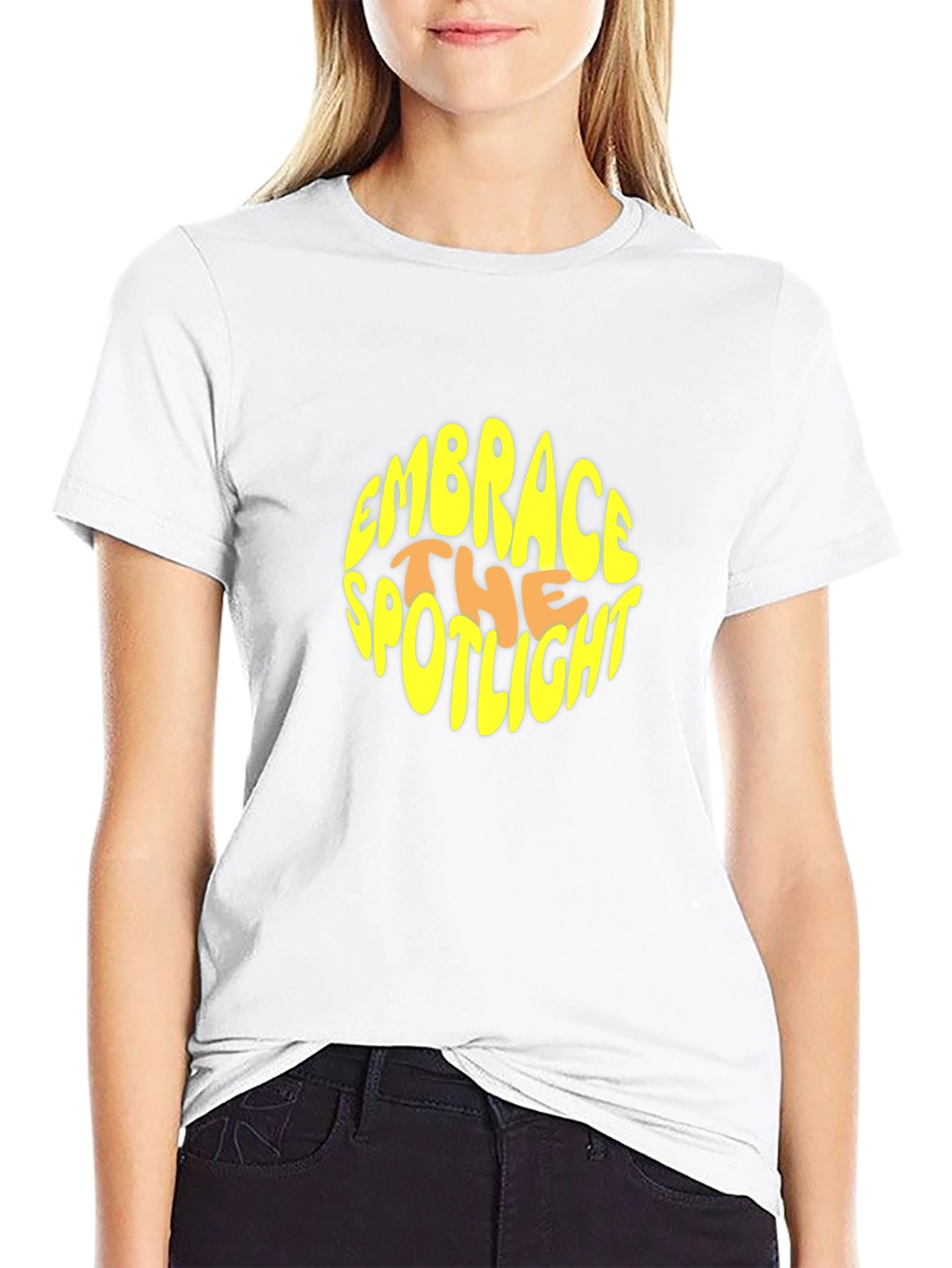 Embrace the Spotlight Black Graphic T-Shirt