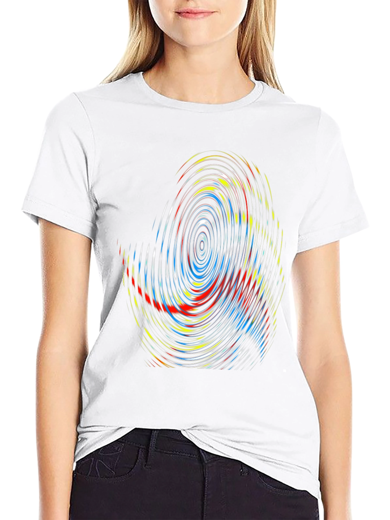 Abstract Swirl Graphic Tee - Modern Design