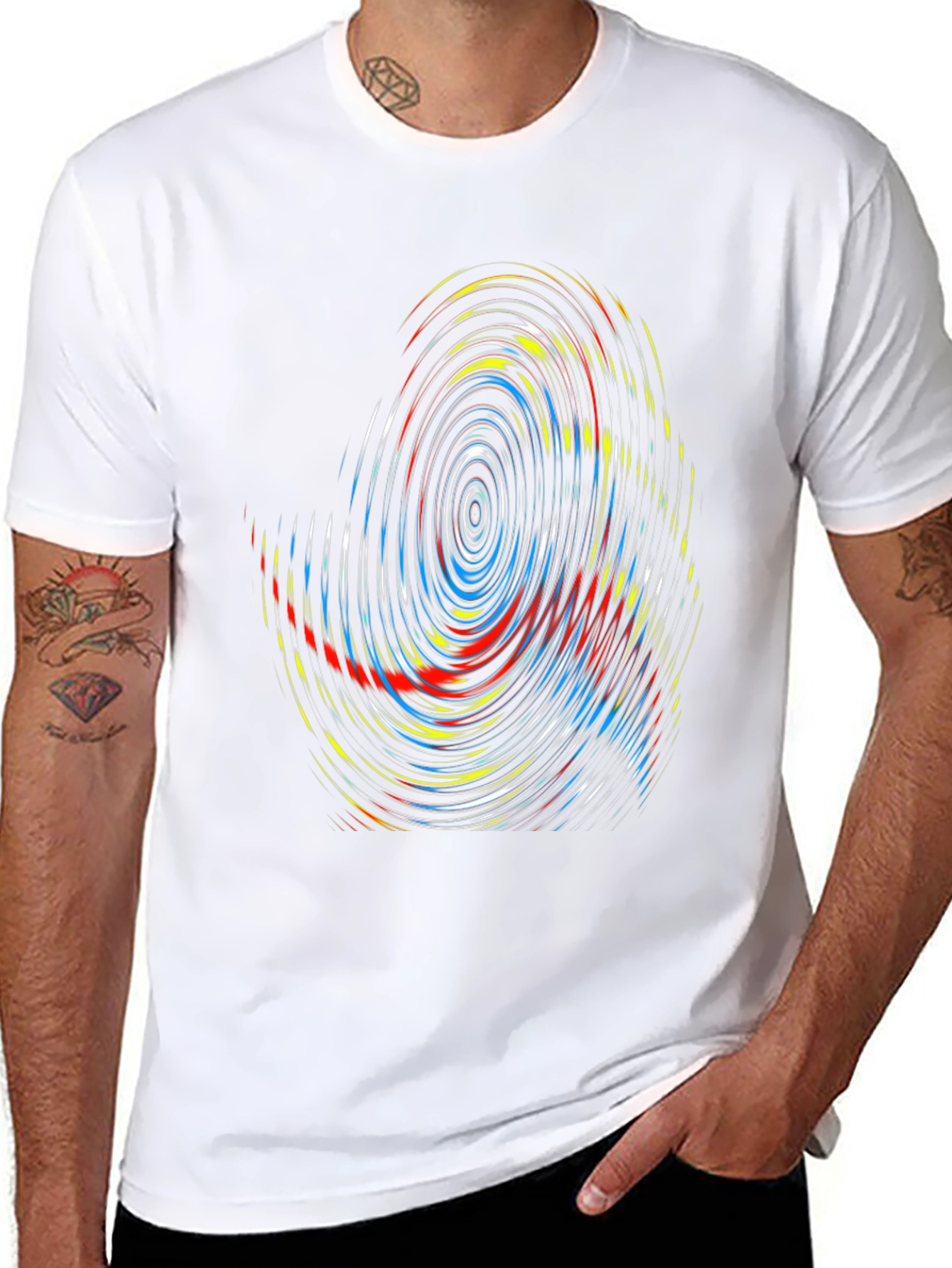 Abstract Swirl Graphic Tee - Modern Design