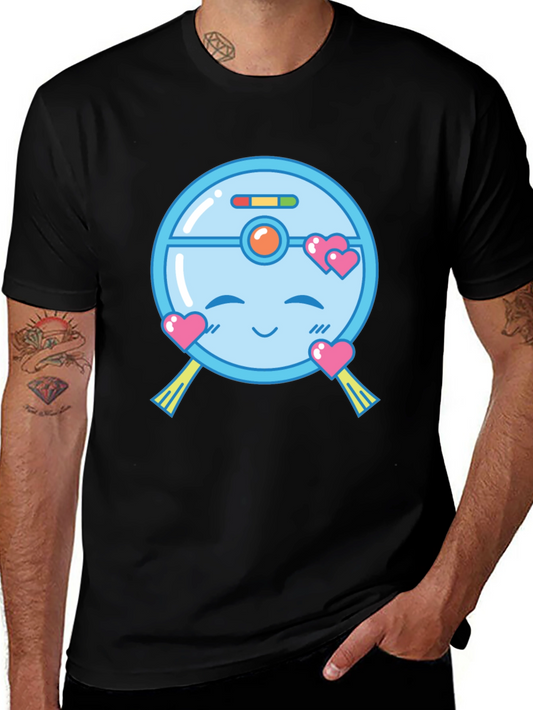 Cute Robot Vacuum Valentines Day T-Shirt