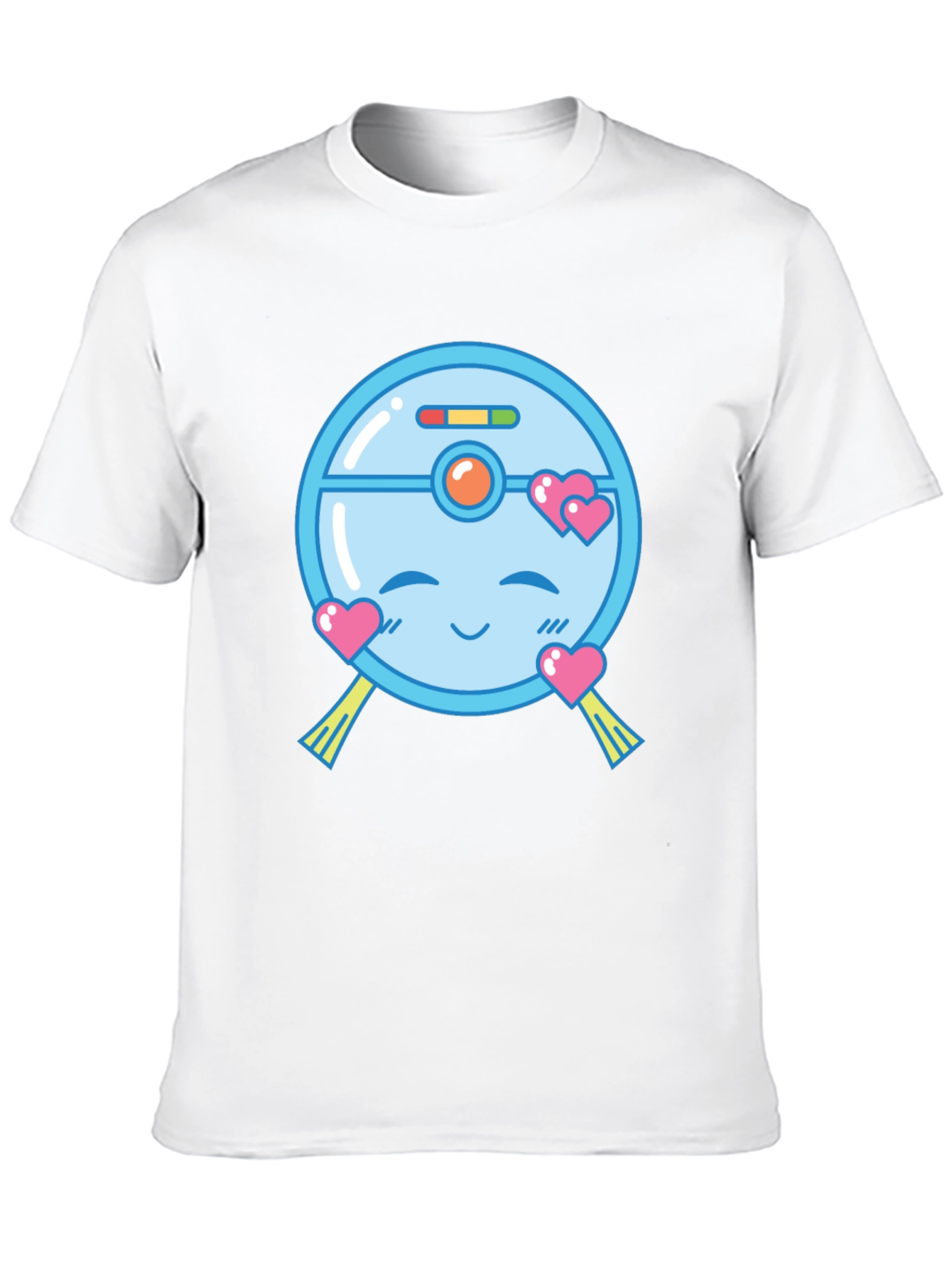 Cute Robot Vacuum Valentines Day T-Shirt