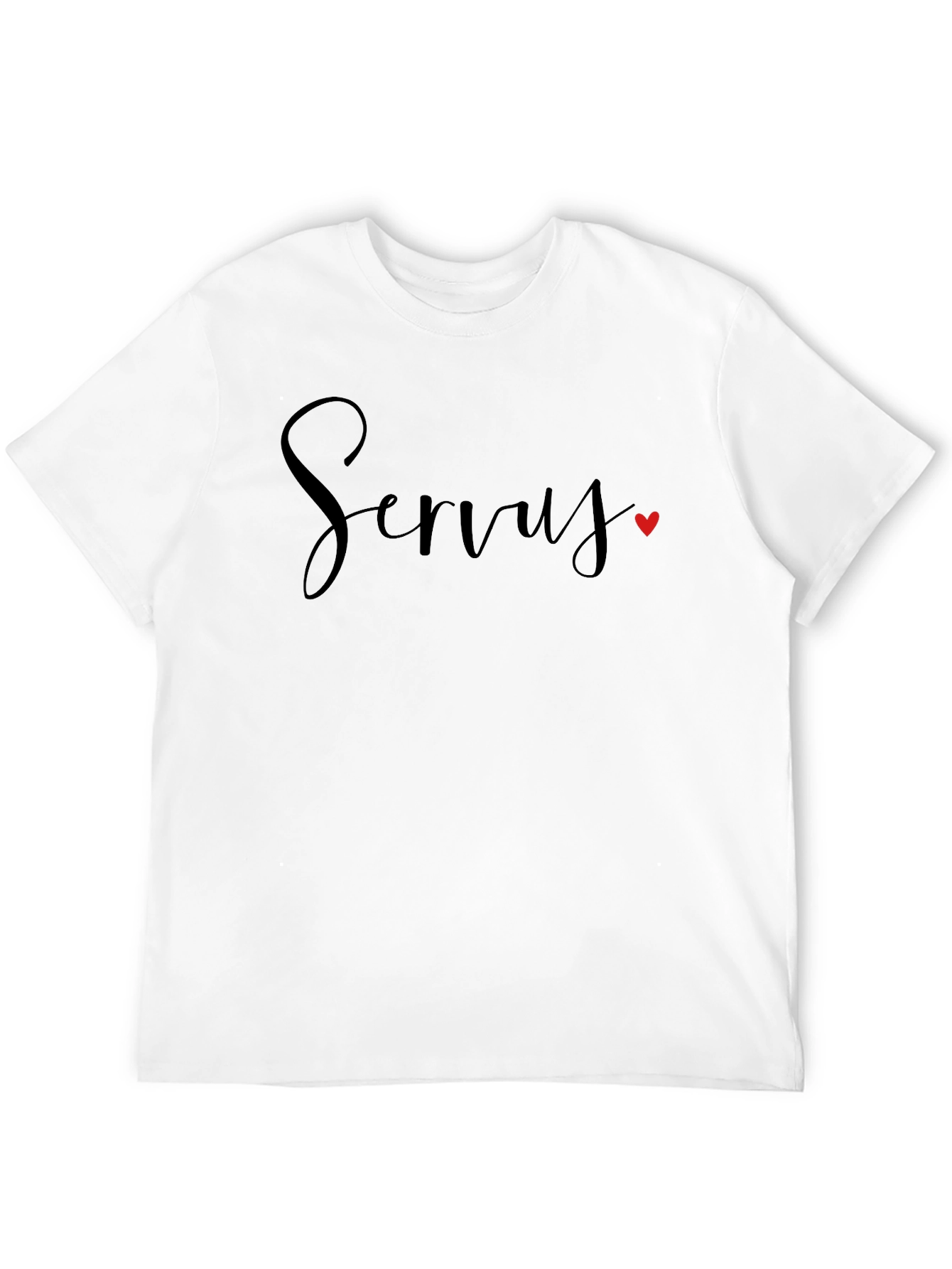 Servus Heart Tee - Stylish Black T-Shirt