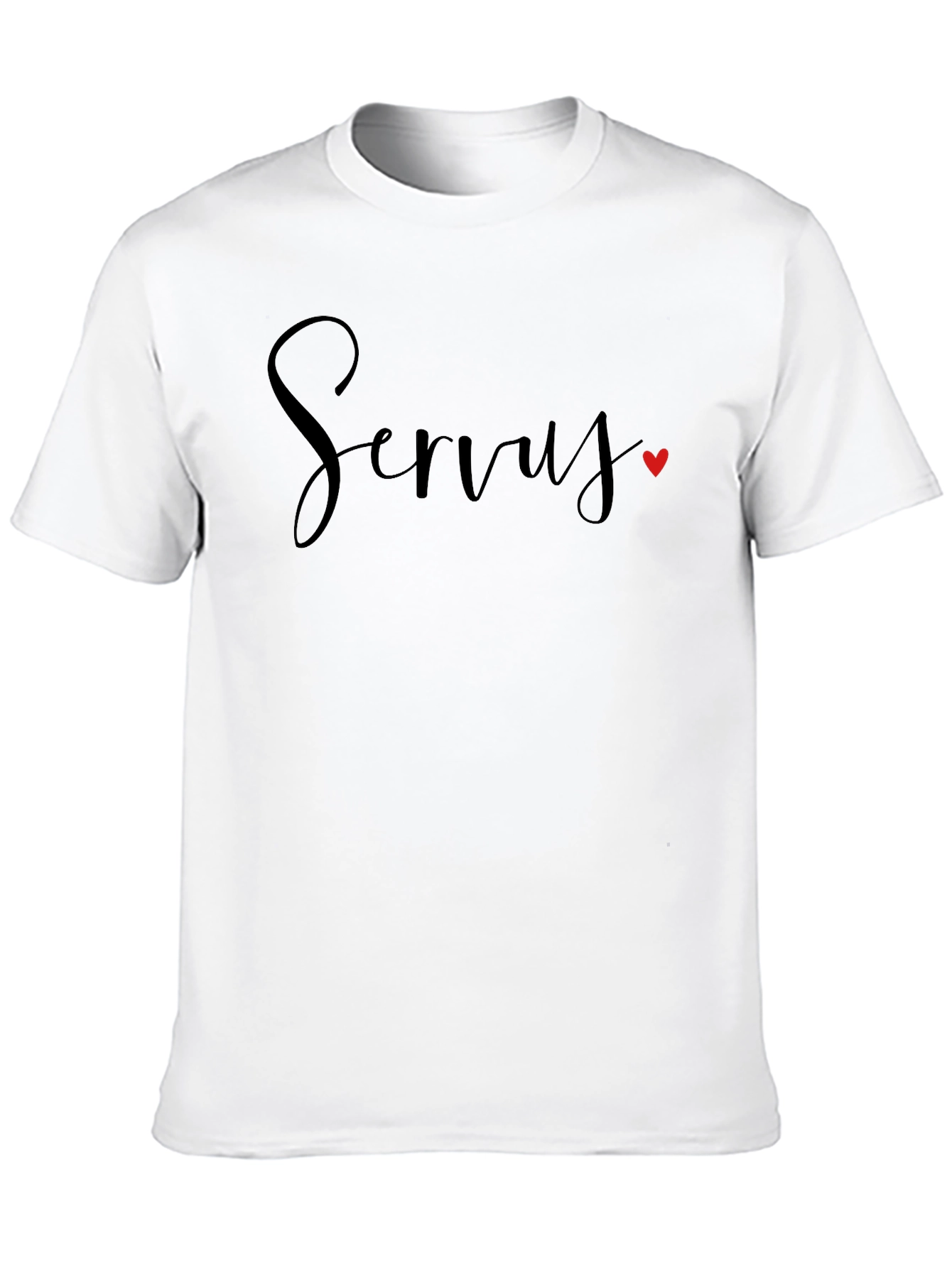 Servus Heart Tee - Stylish Black T-Shirt