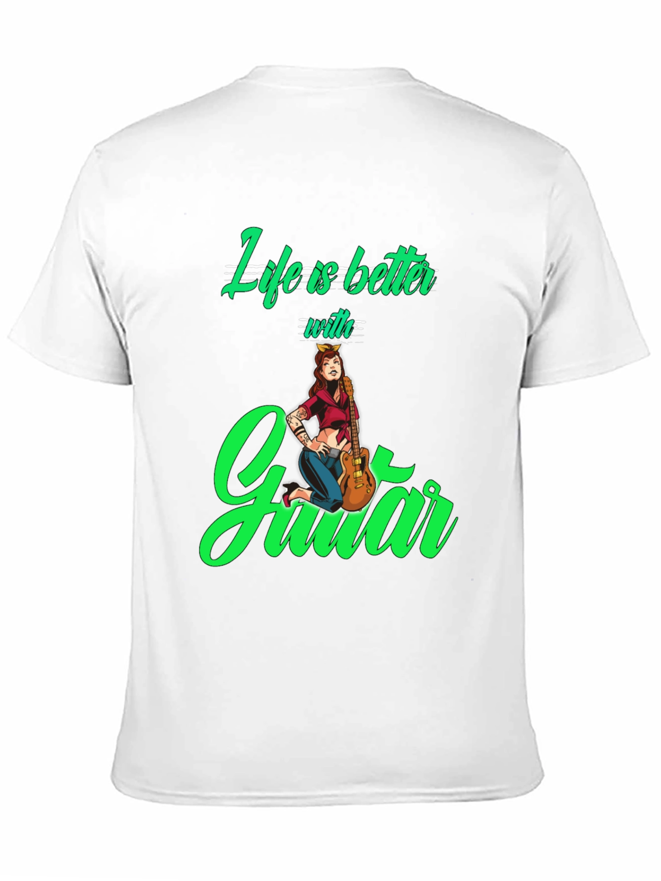 Life is Better with Guitar Black T-Shirt