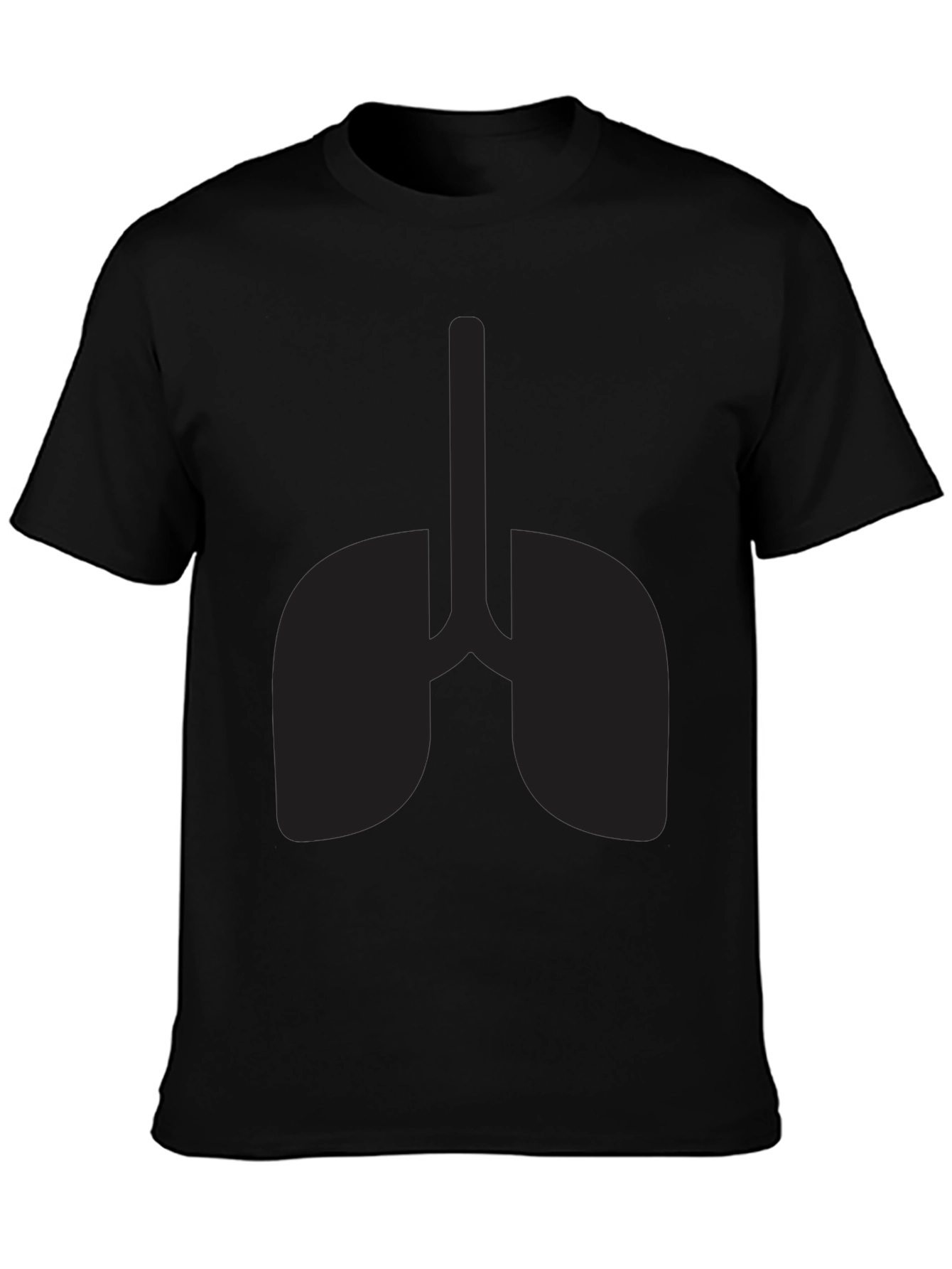 Lungs Graphic Black Tee - Breathe Easy Style