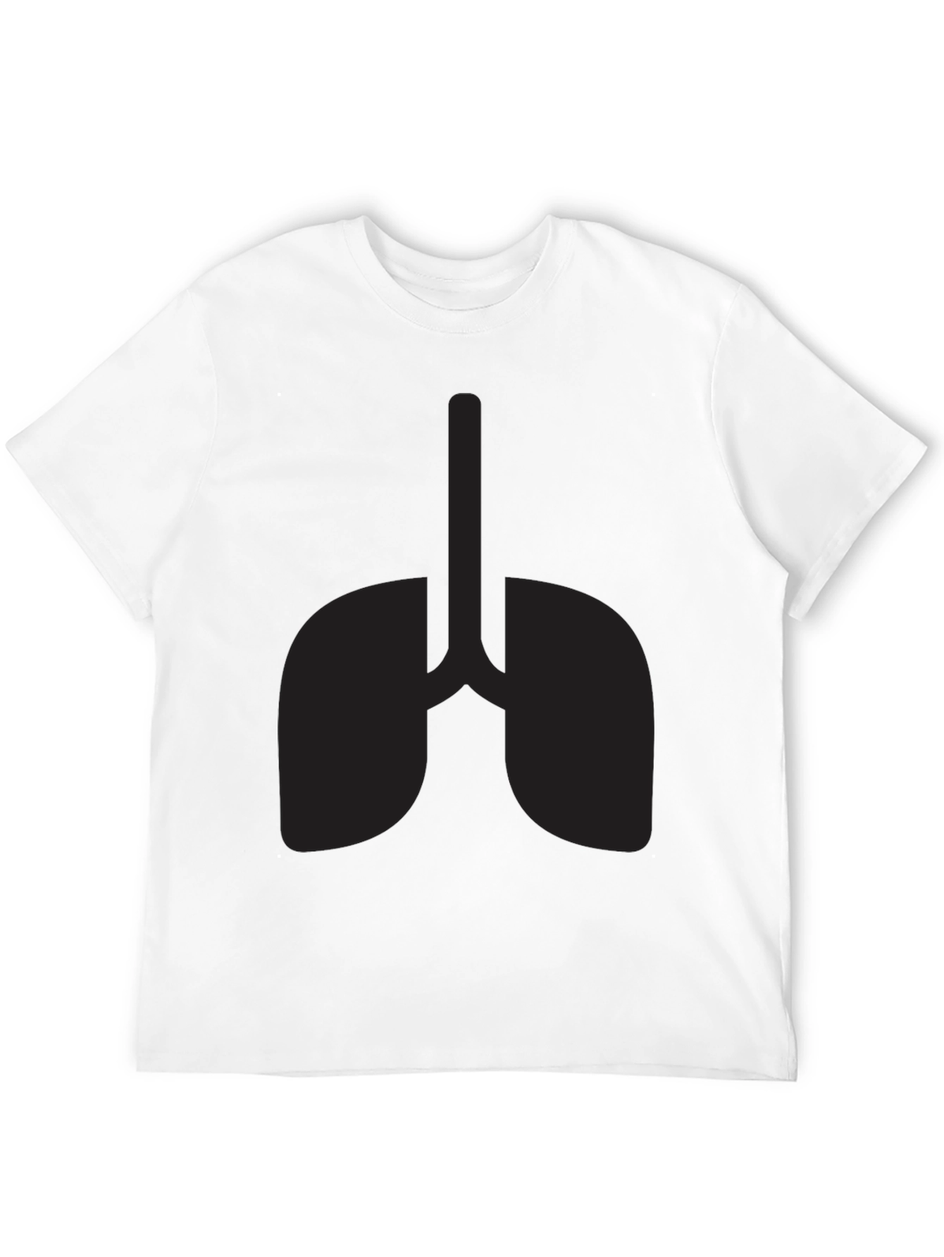 Lungs Graphic Black Tee - Breathe Easy Style