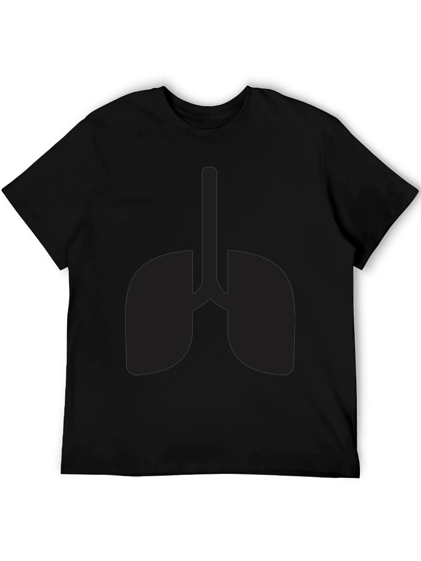 Lungs Graphic Black Tee - Breathe Easy Style