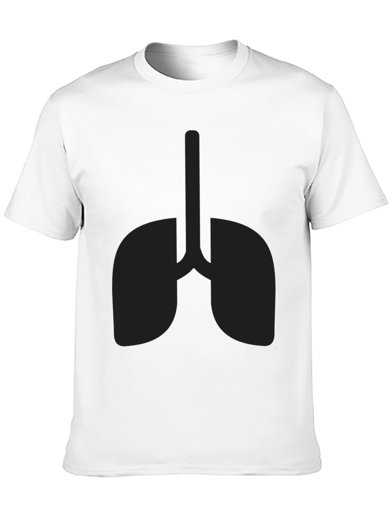 Lungs Graphic Black Tee - Breathe Easy Style