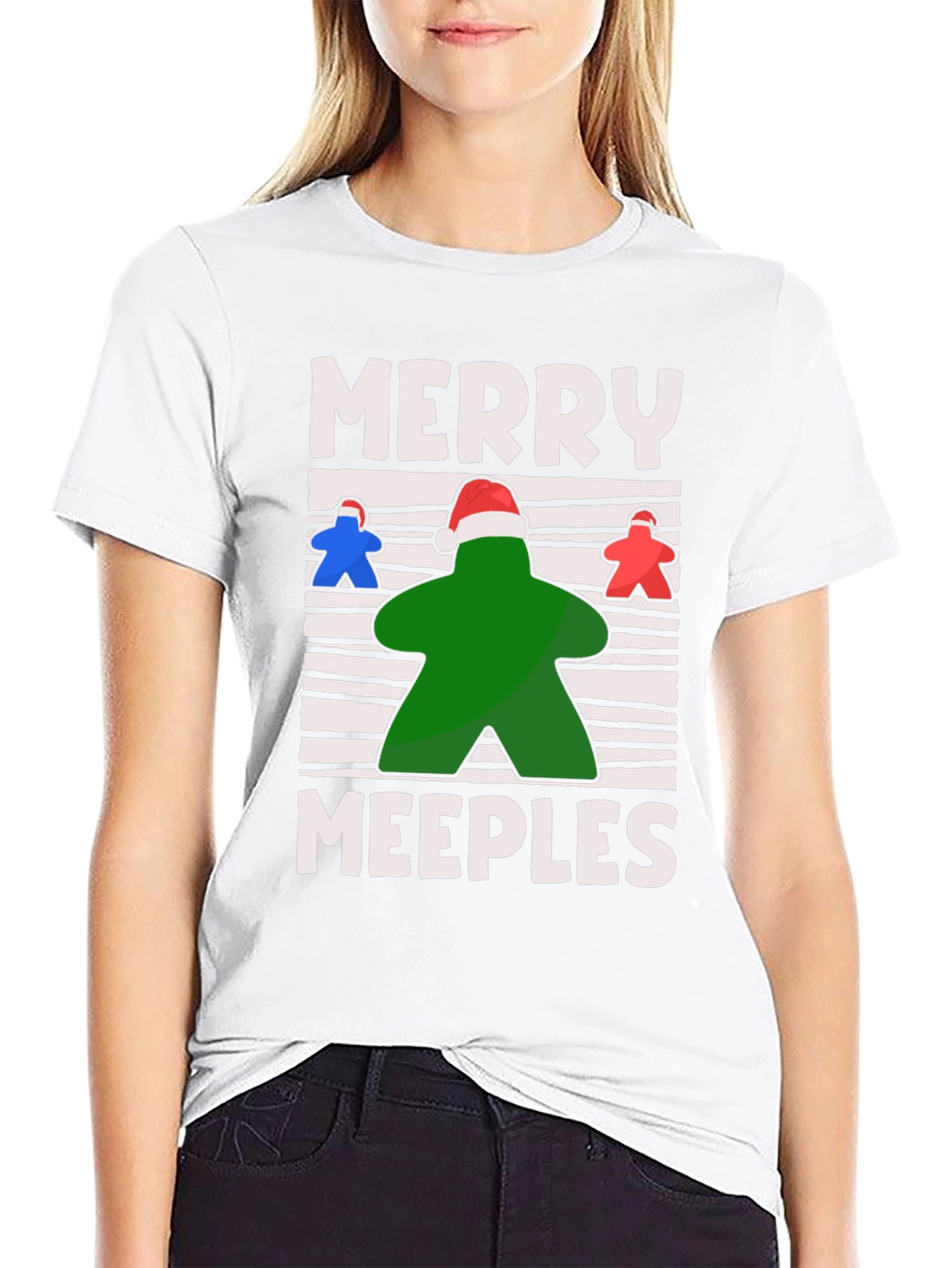 Merry Meeples Christmas Board Game T-Shirt