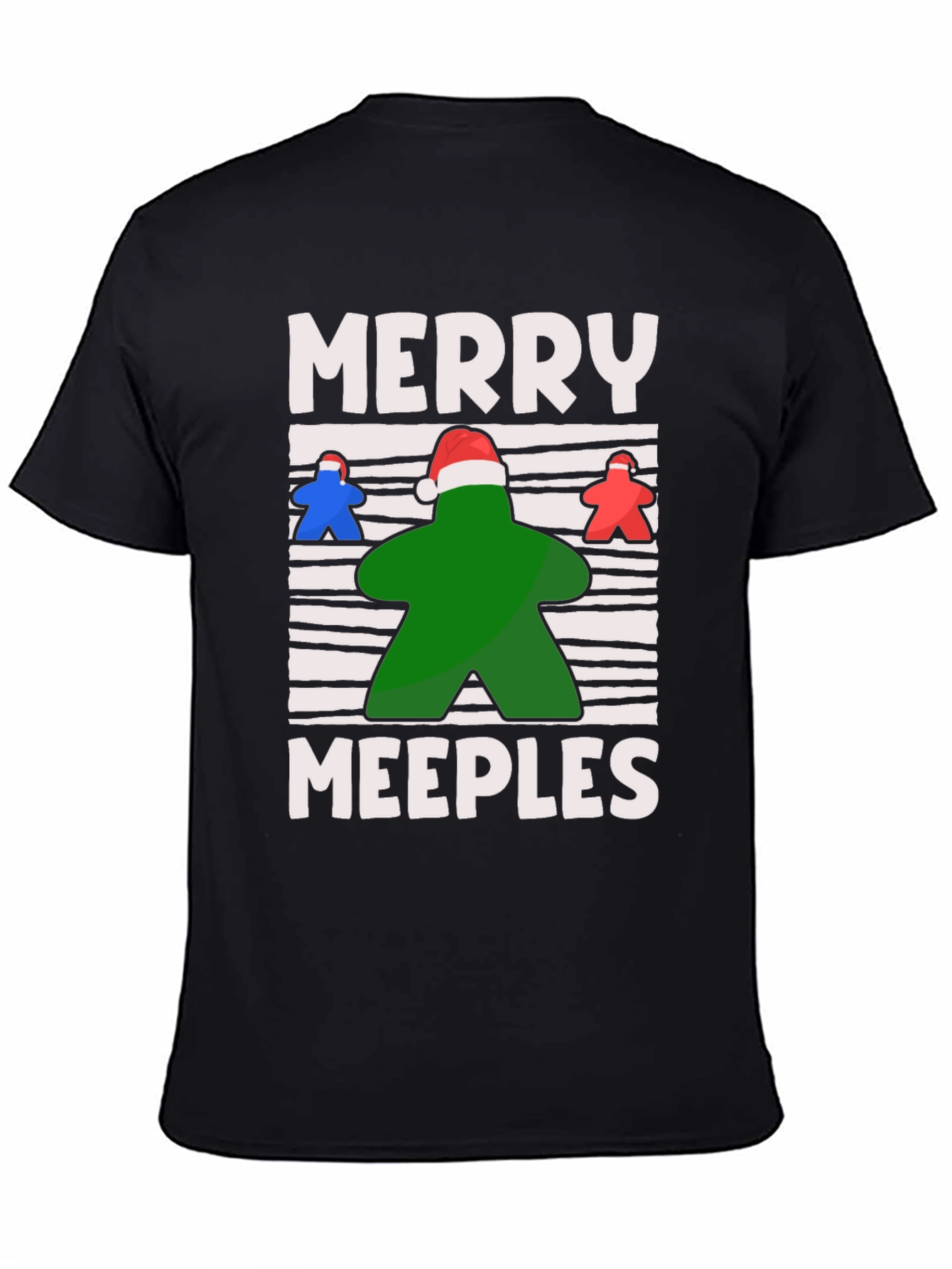 Merry Meeples Christmas Board Game T-Shirt