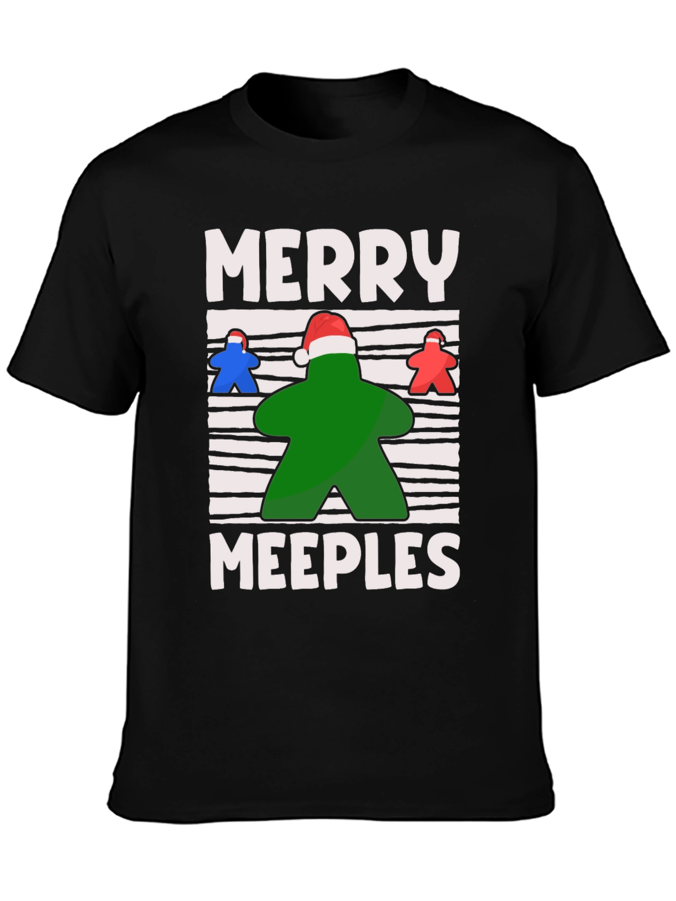Merry Meeples Christmas Board Game T-Shirt